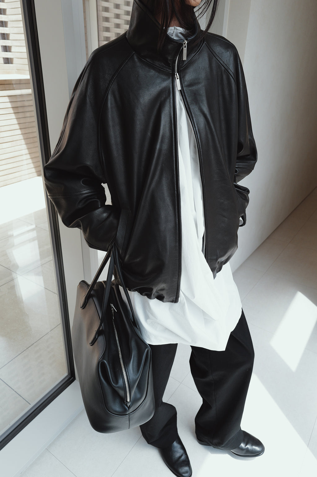 Real Lamb Minimal Jumper Black