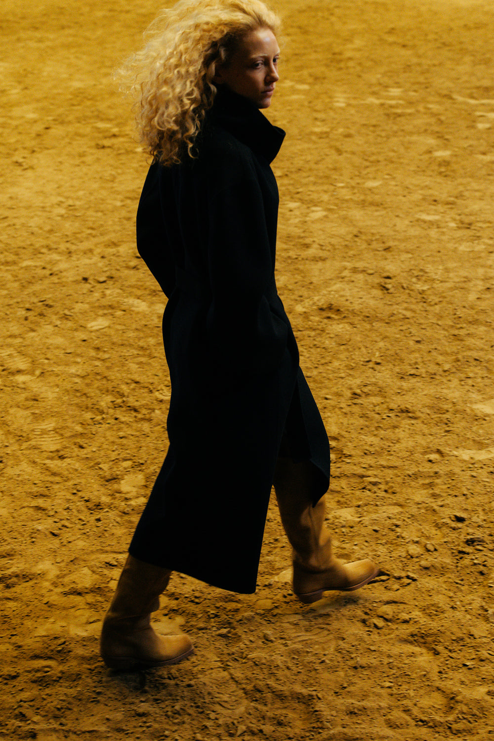 Superior Cashmere Coat Dark Navy