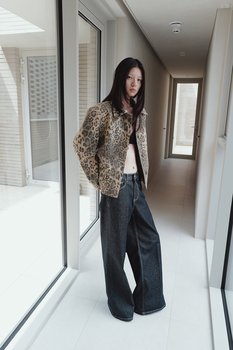 Leopard Mac Jacket Beige