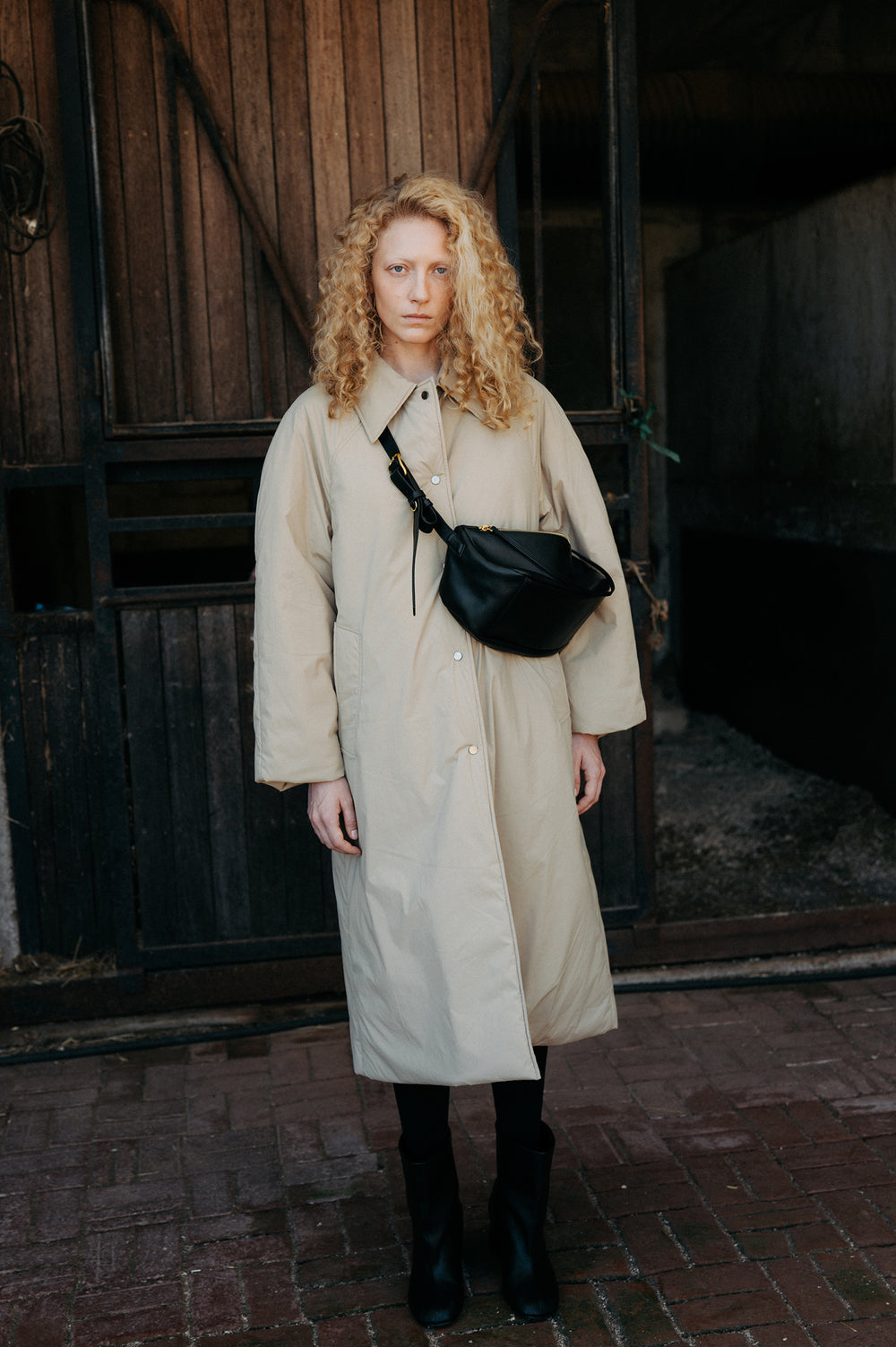 Padded Mac Coat Beige