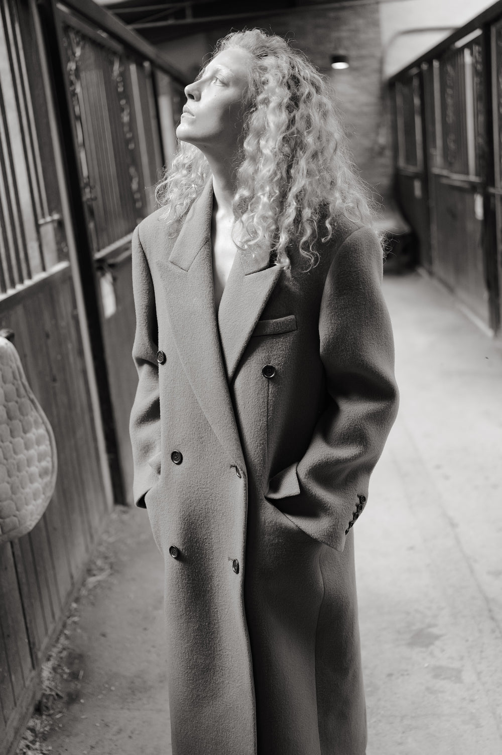 Double Tailored Long Coat Camel