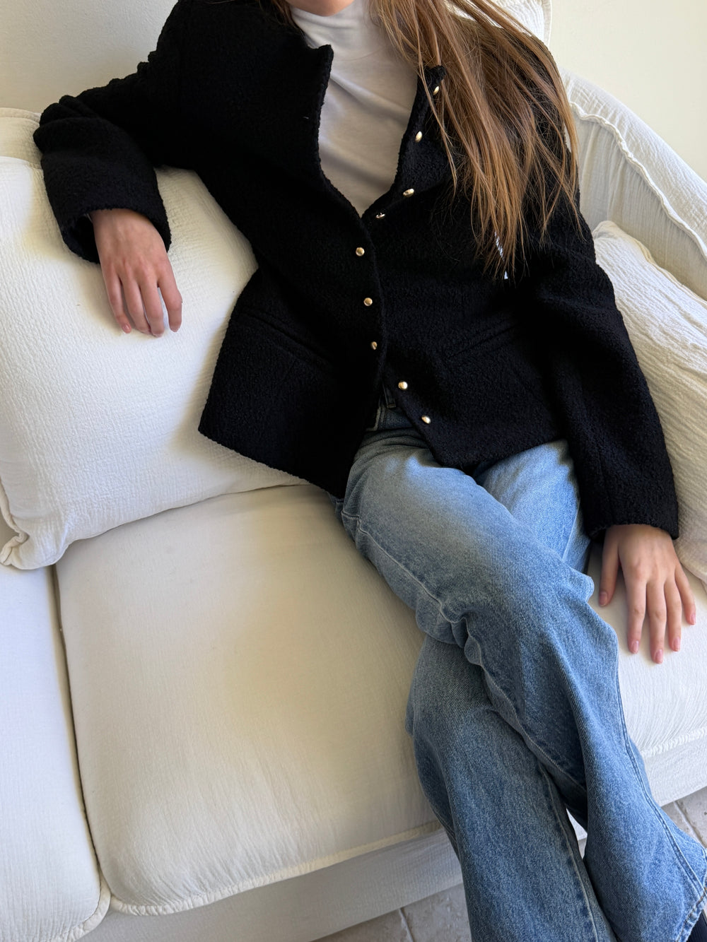 Wool Blended Bouclé Jacket