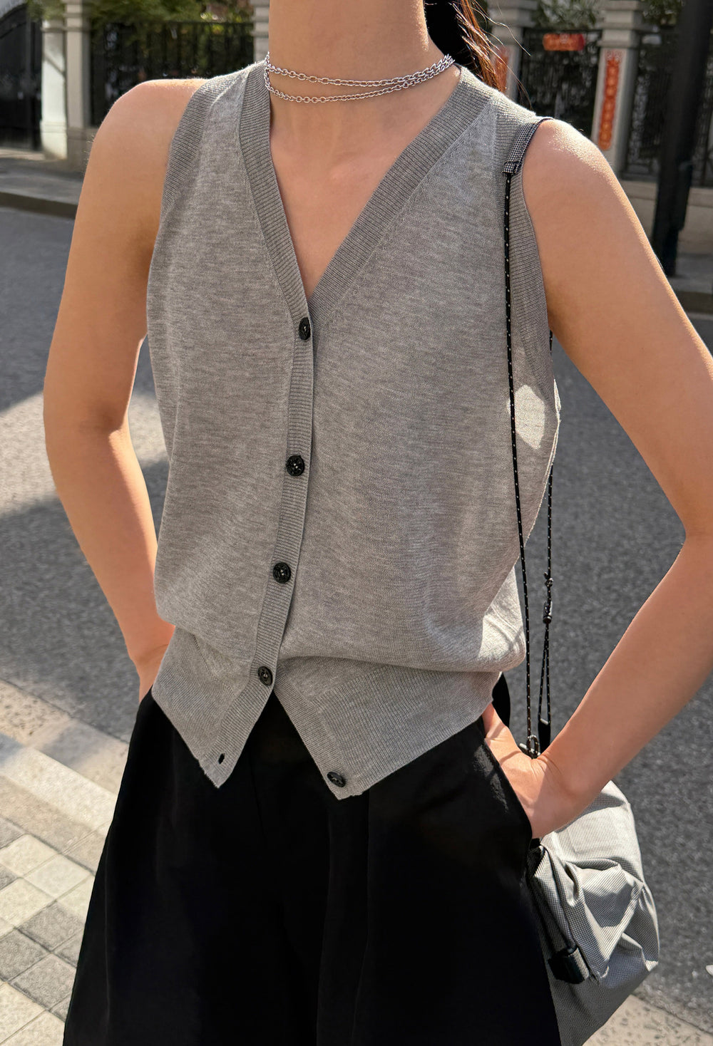 Salt Air Vest Gray