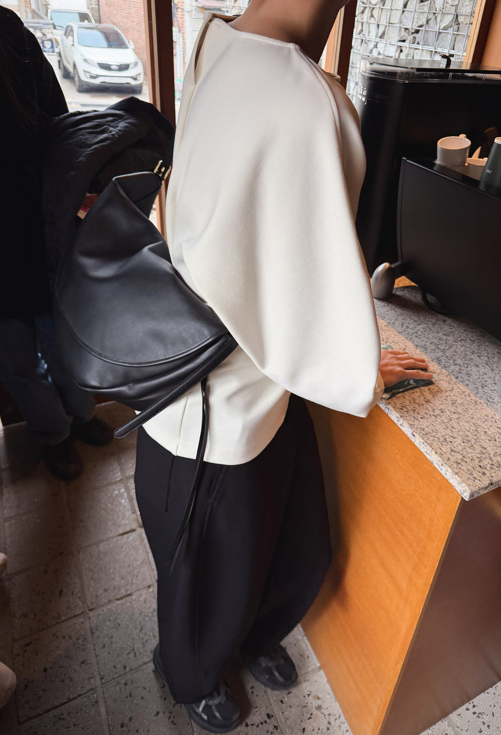 Barrel Jersey Blouse Ivory