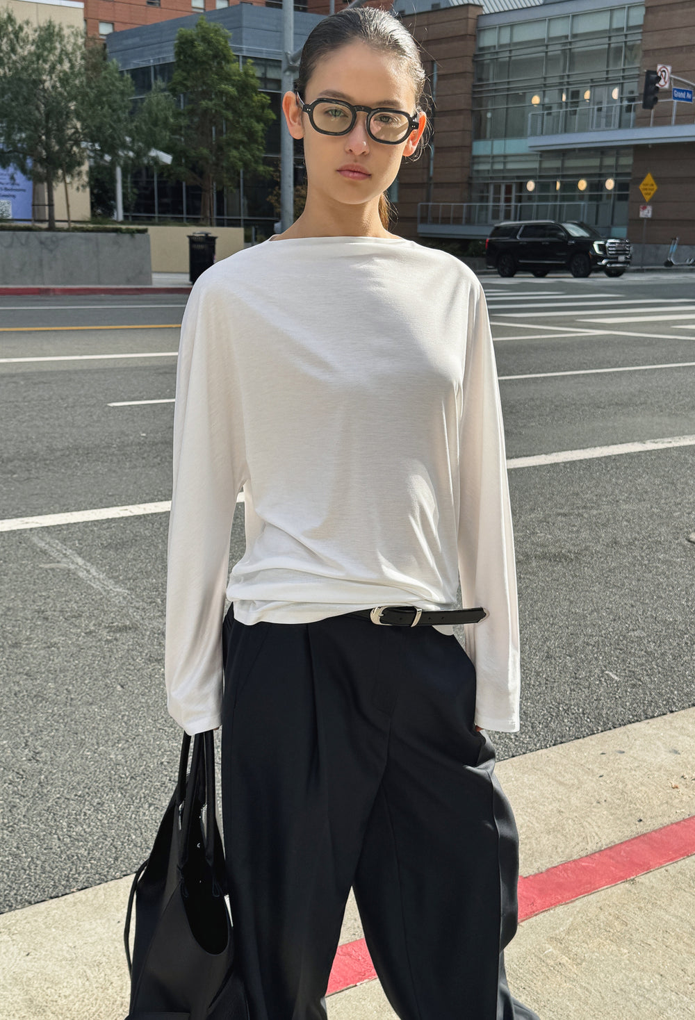 Wool 100 One-Pleat Trousers Navy