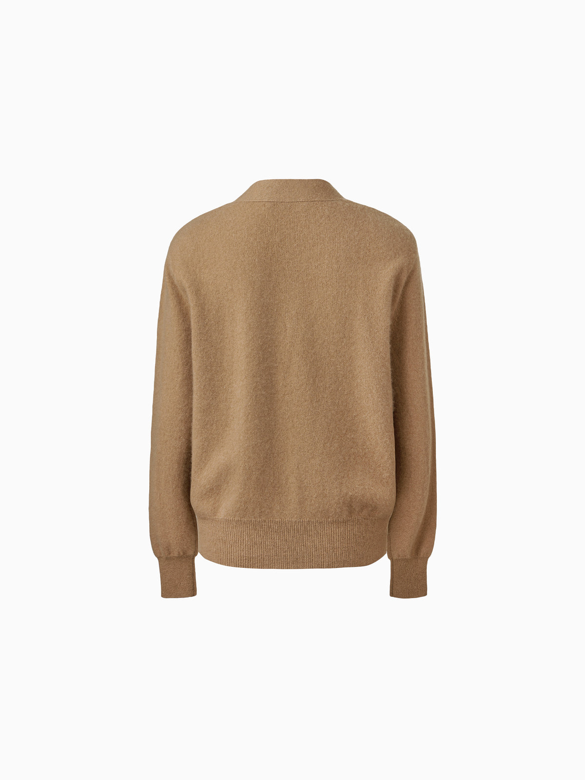 Cashmere 100 Padded Cardigan Camel