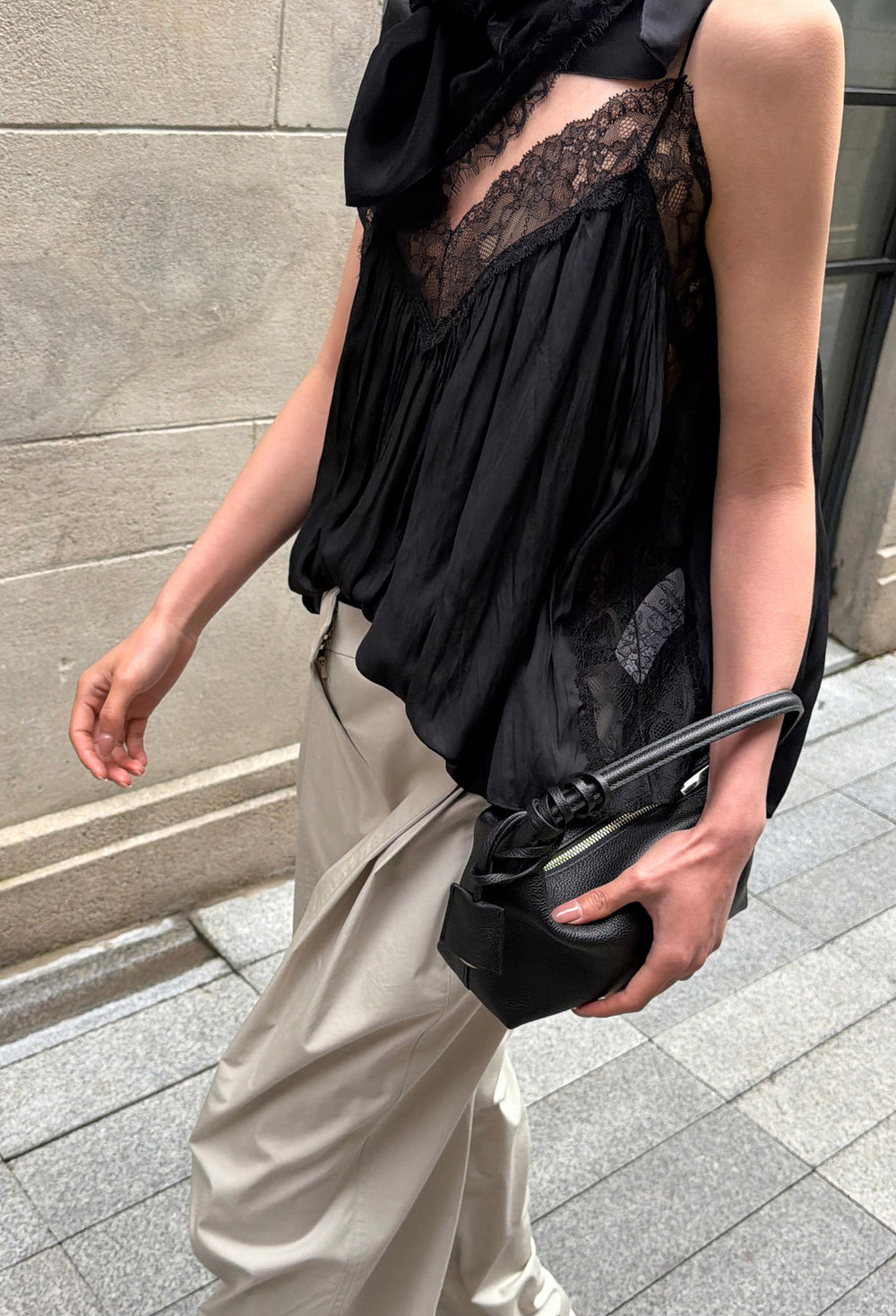 Lace slip top