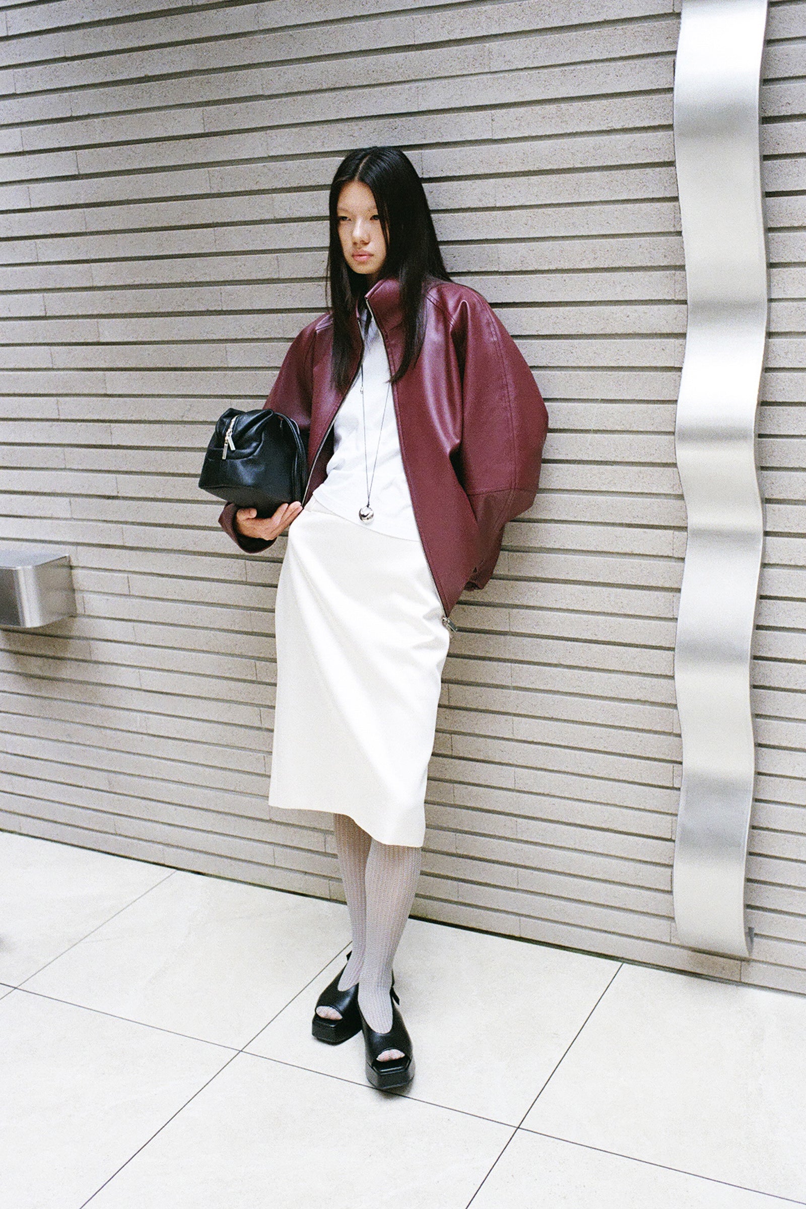 Real Lamb Minimal Jumper Burgundy
