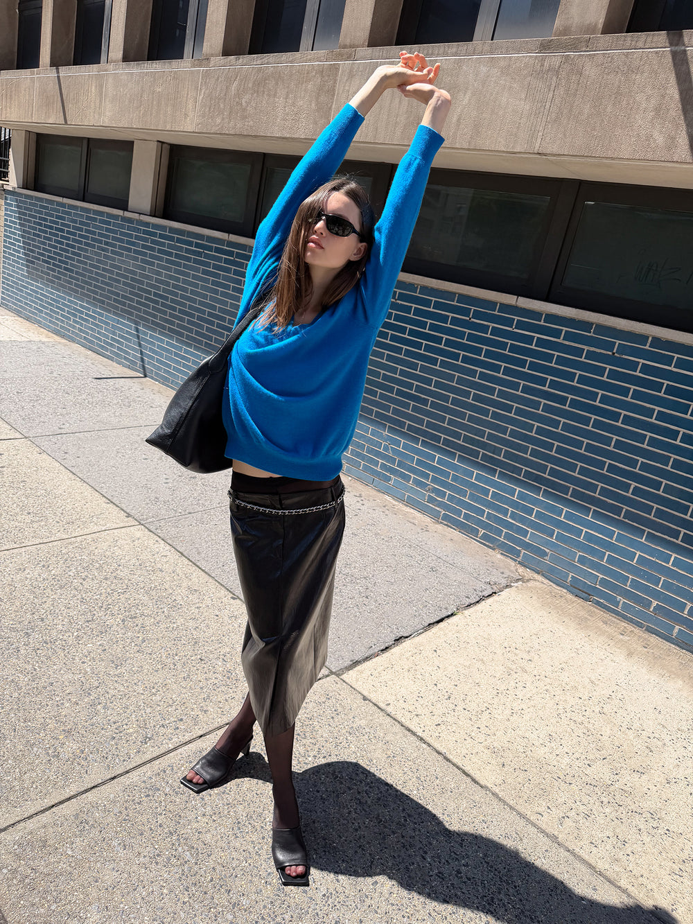 Slim Leather Skirt
