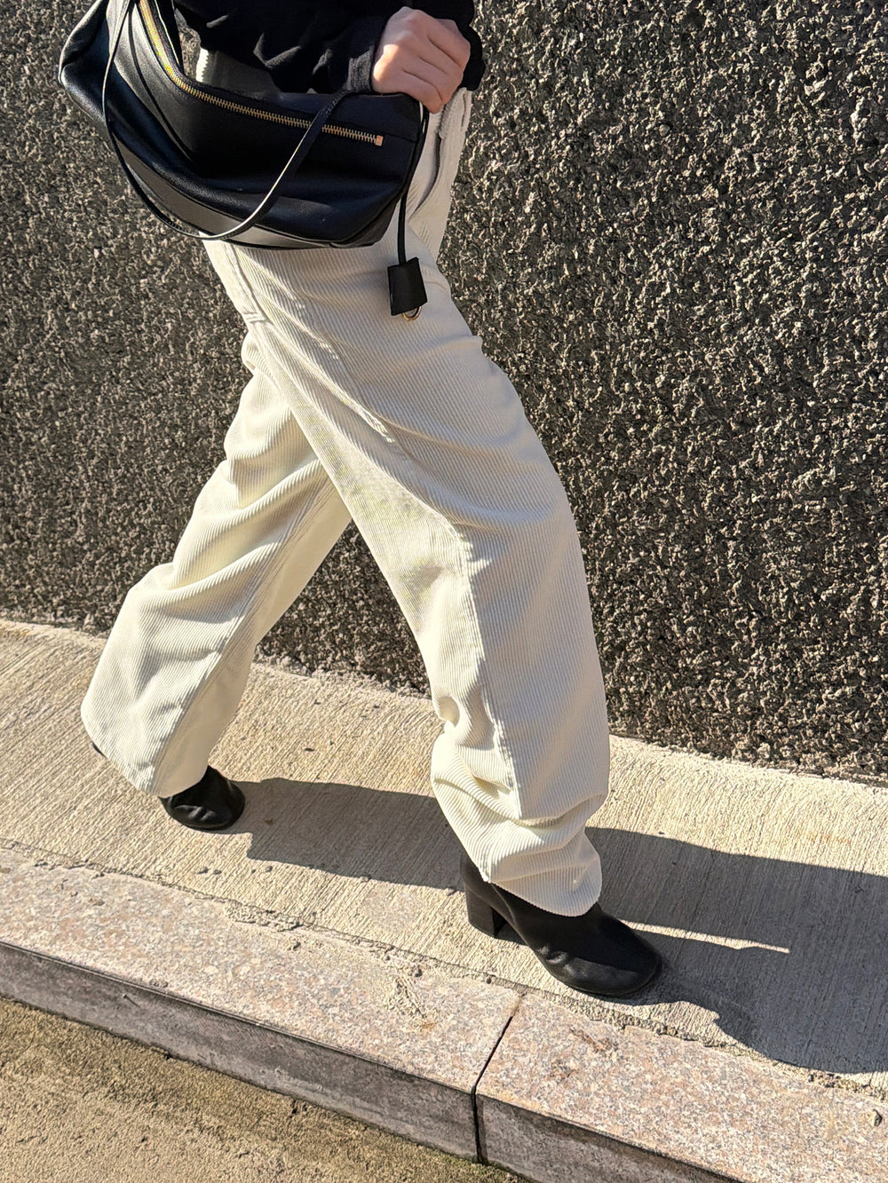 Soft Corduroy Pants Cream