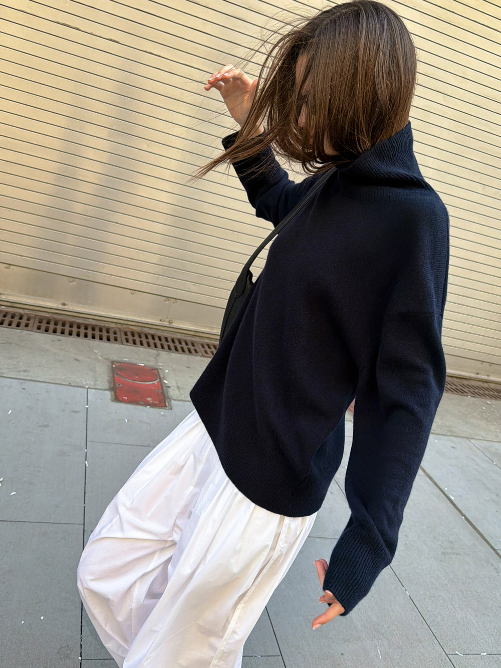 Cashmere 100% Turtleneck Knit Navy
