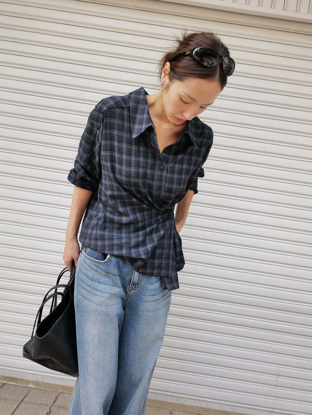 Country Check Shirt Navy