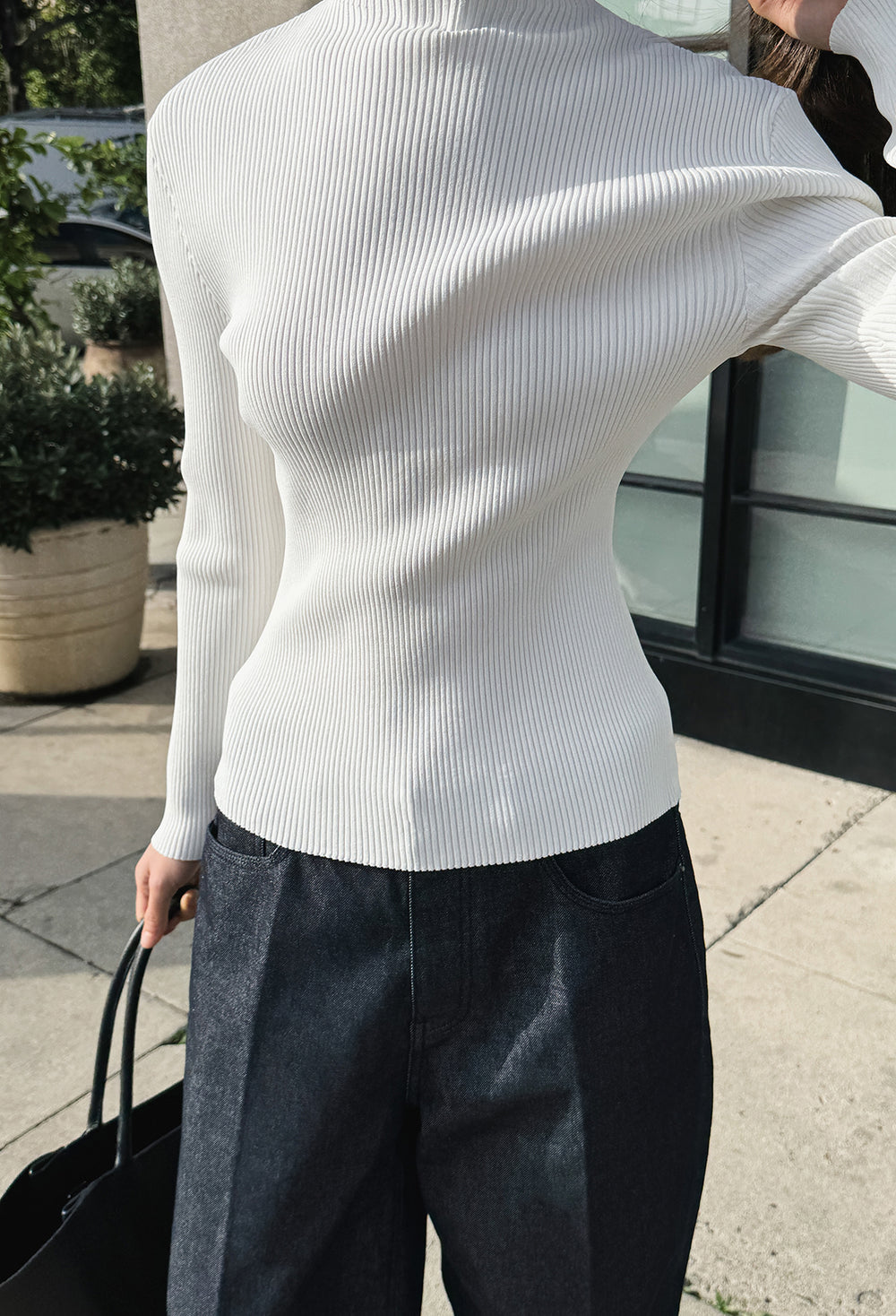High-density Slim Knit Ivory