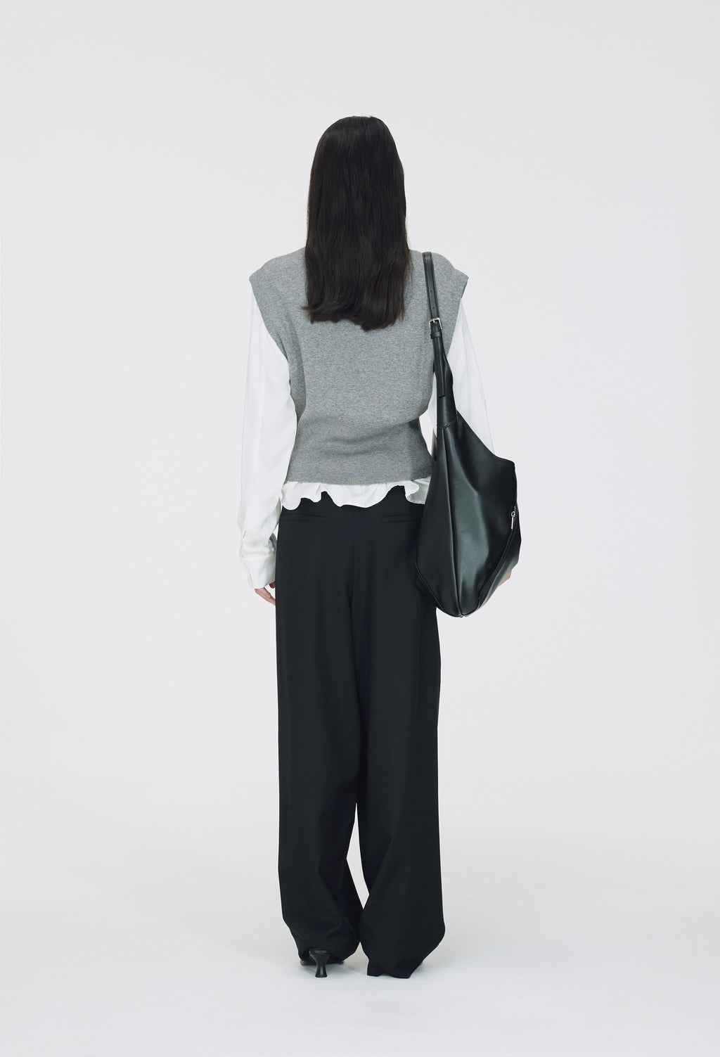 Wool Wrap Trousers Black