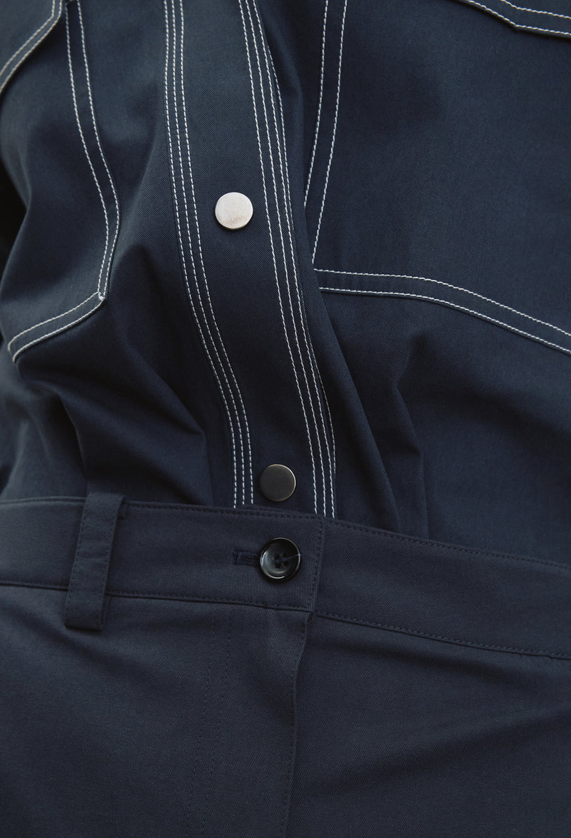 Stitch Pocket Shirt Navy
