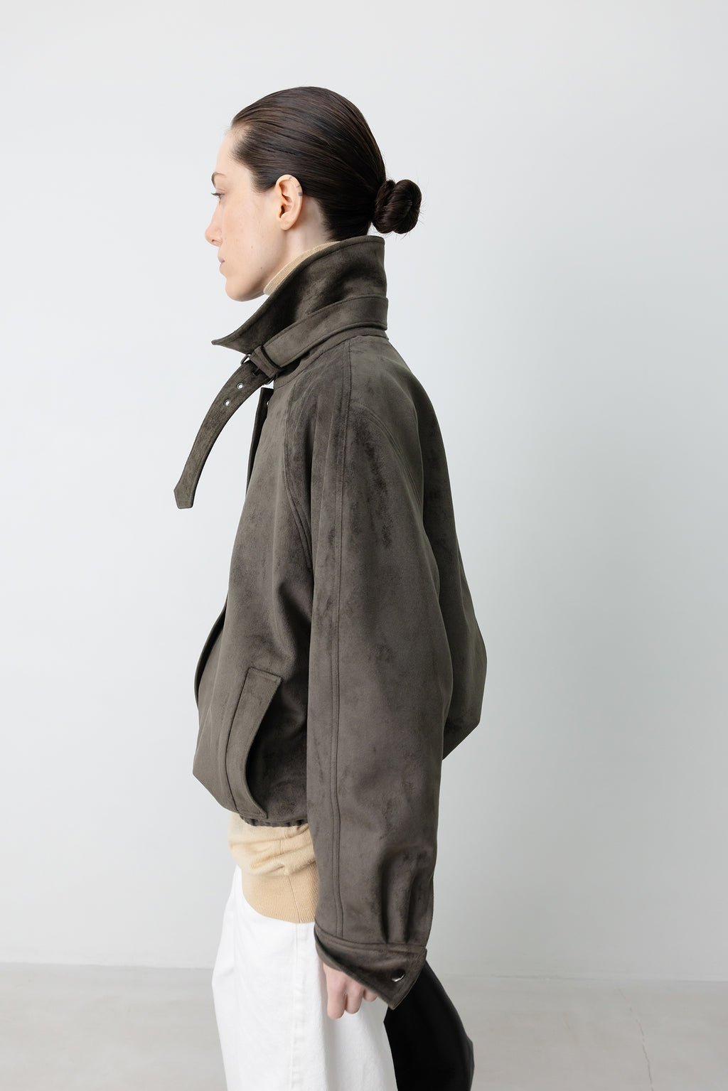Buckle Suede Jumper