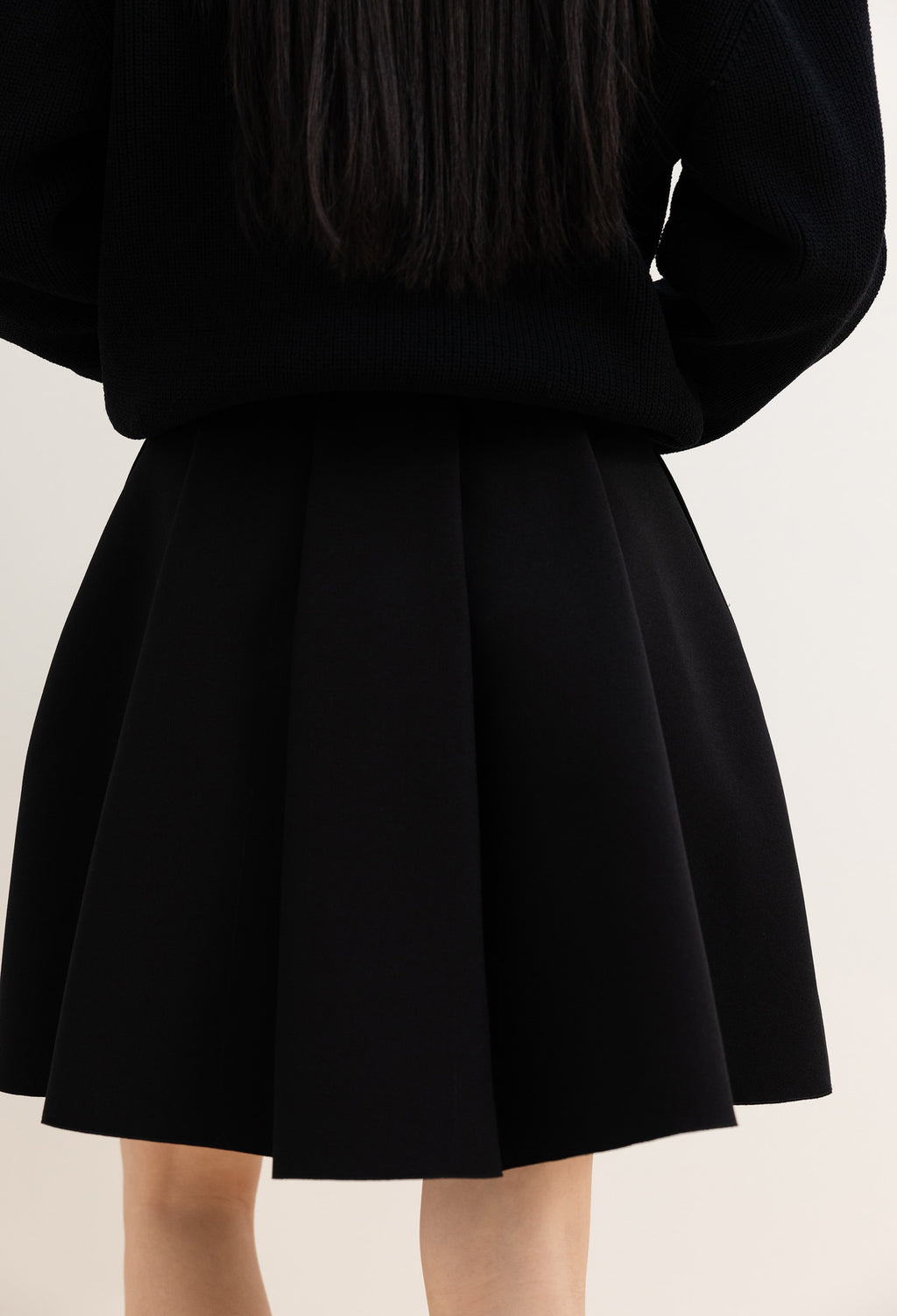 플레어 미니 스커트 블랙