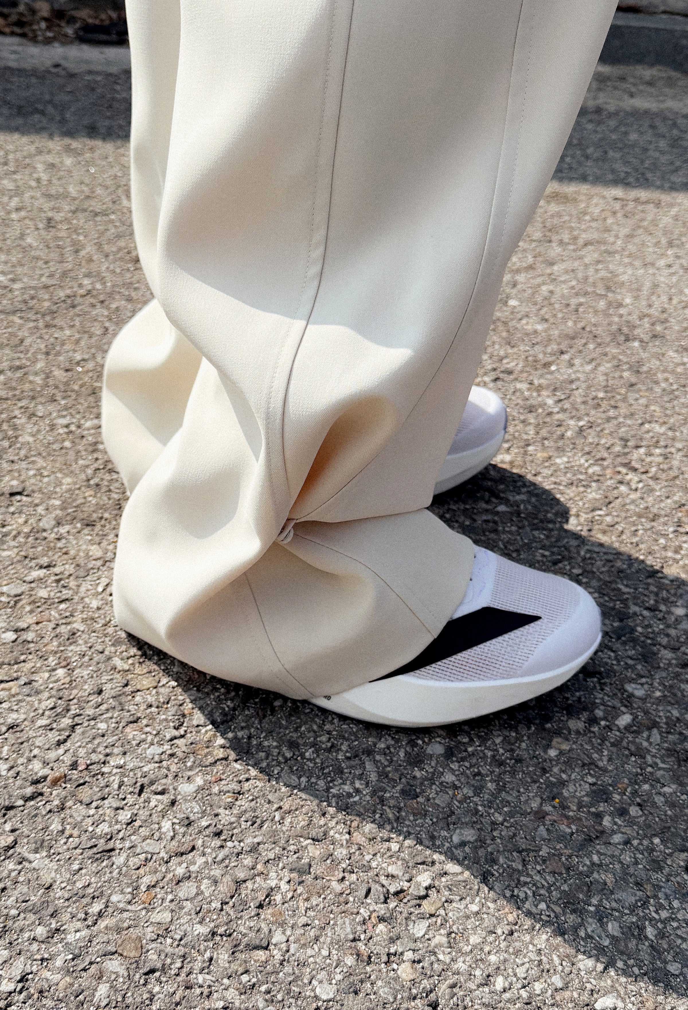 Two-Way Straight Pants Ivory