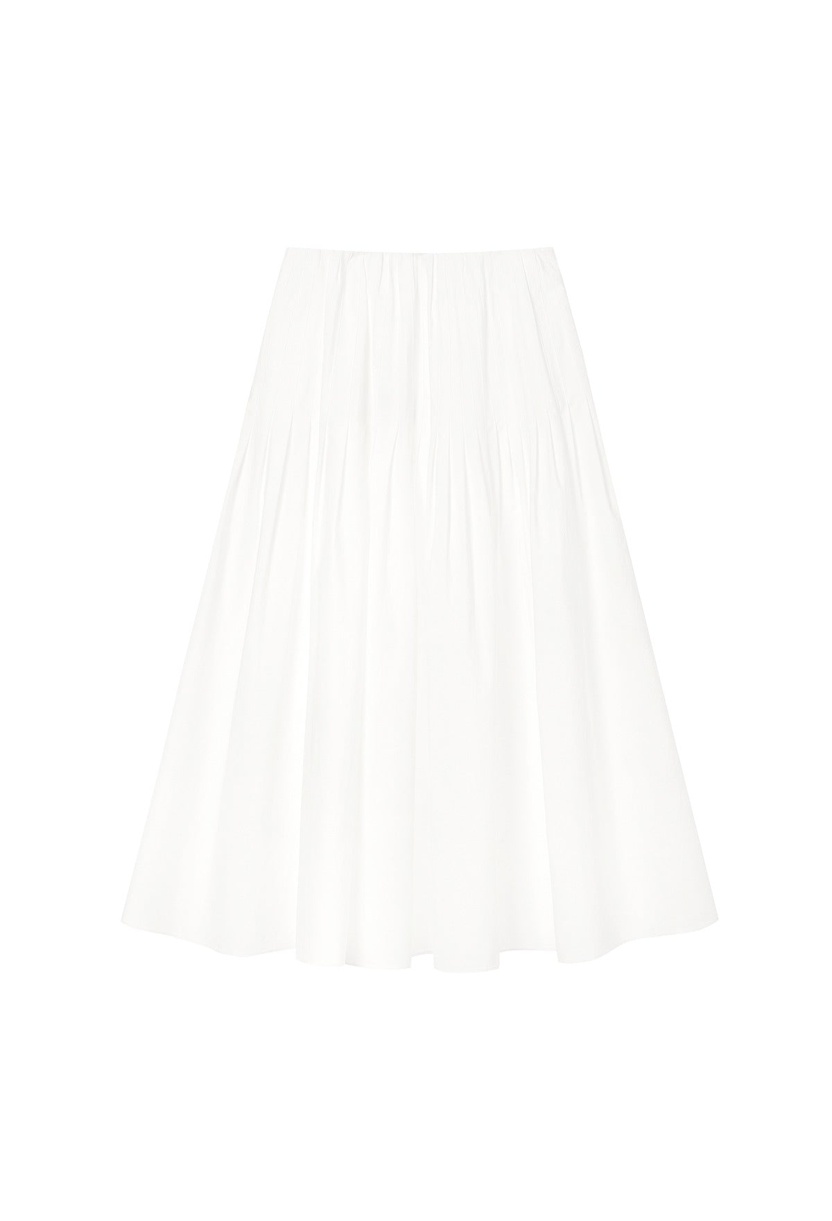 Pintuck full skirt white