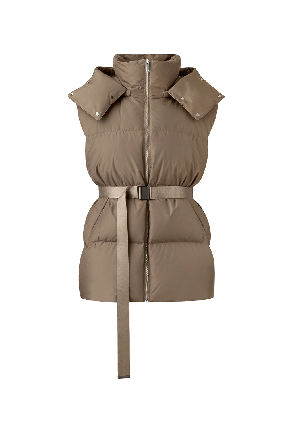 Hug Goose Down Vest Brown