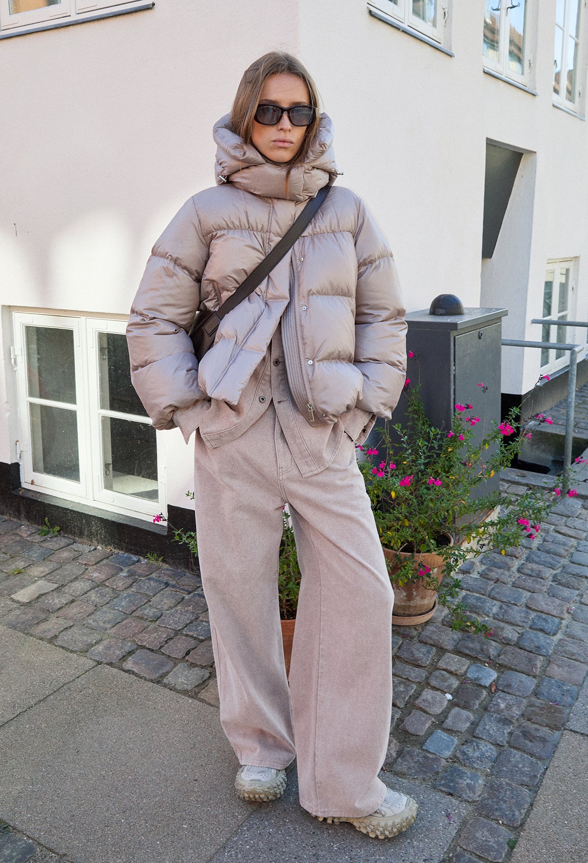 Signature P Goose Down Pink Gray