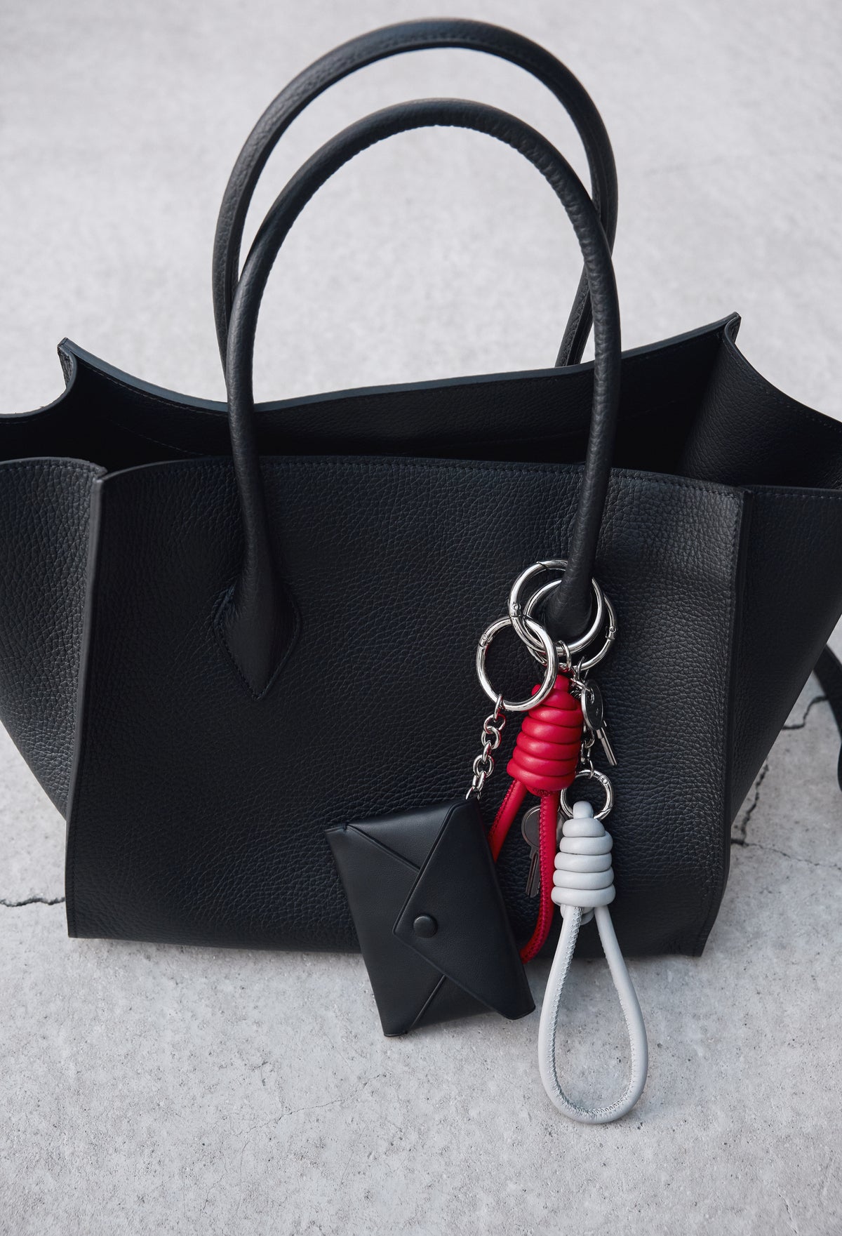 Card Wallet Keyring Black