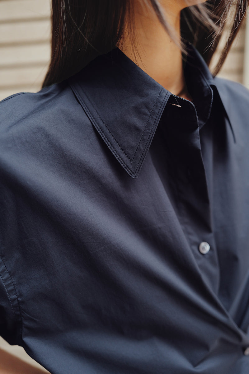 Epoch Cotton Shirt Navy
