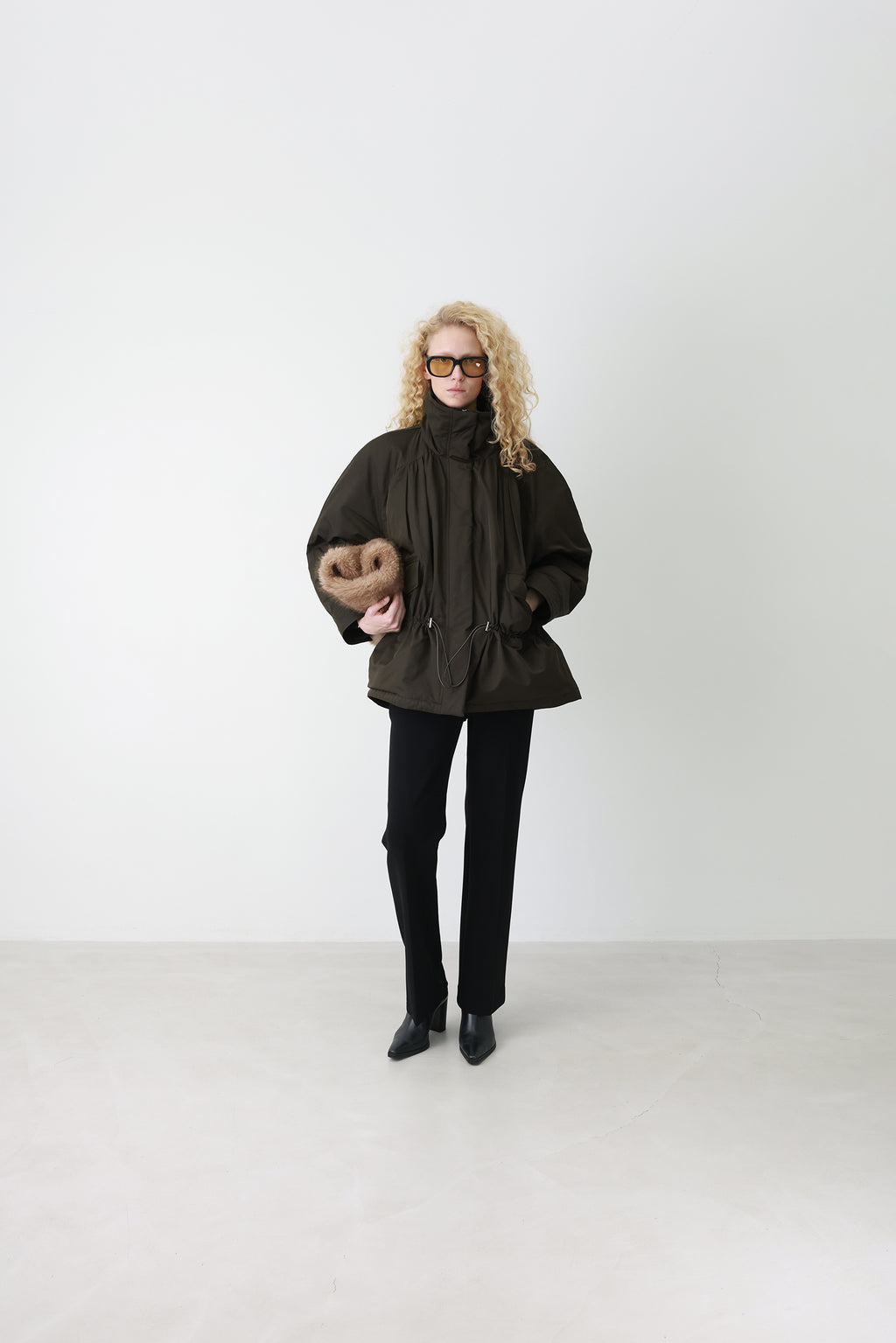 Field Parka Goose Down Khaki Brown