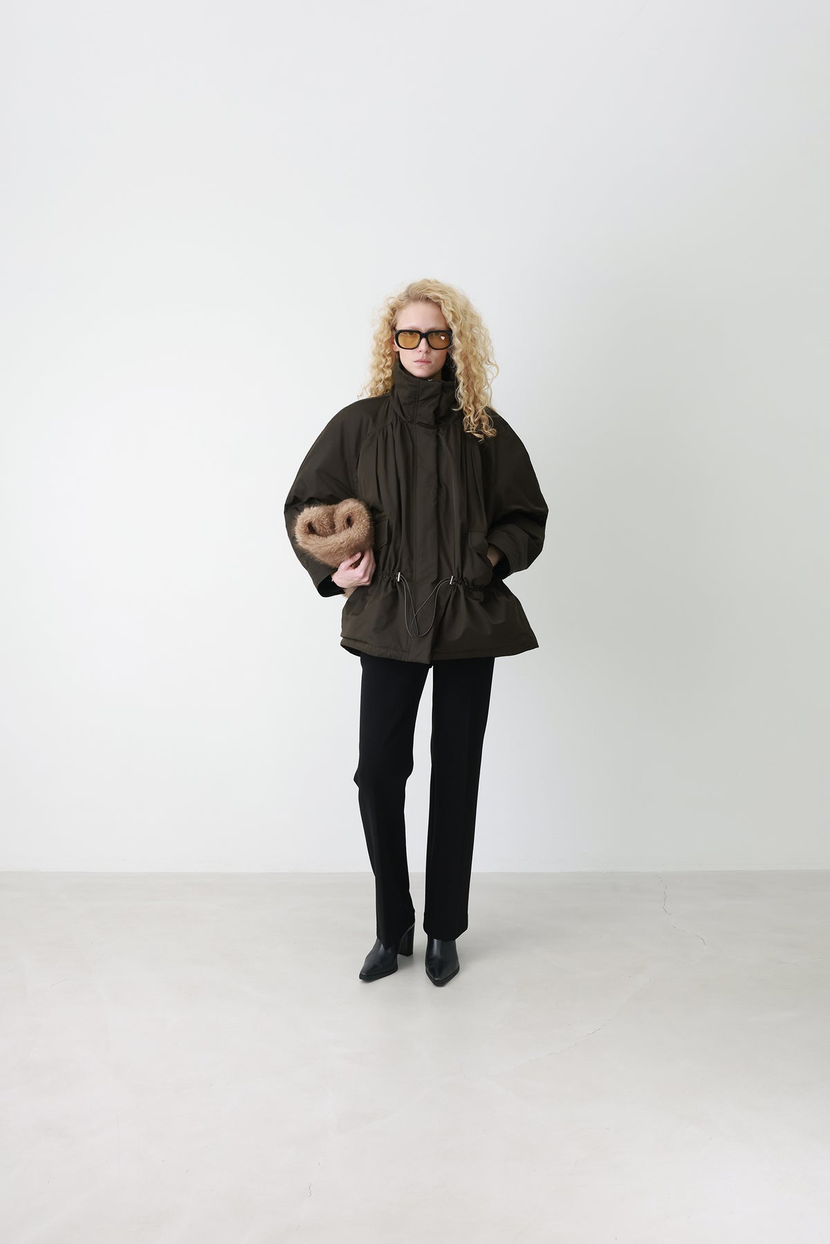 Field Parka Goose Down Khaki Brown
