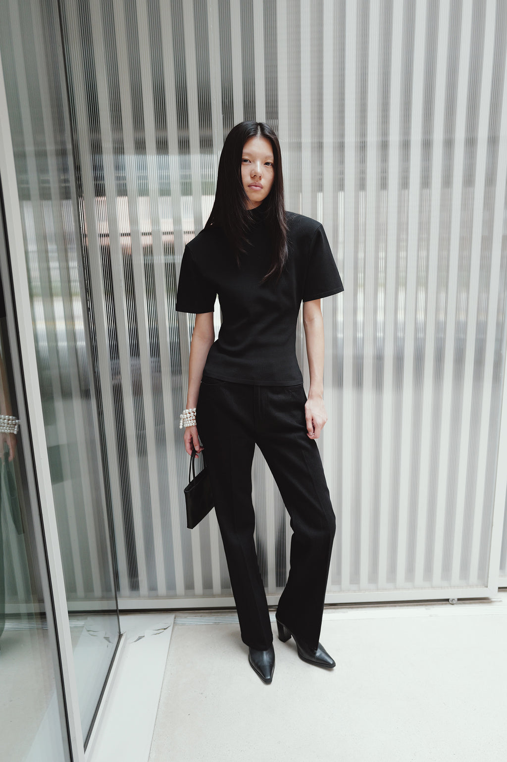 High-density short-sleeve knit