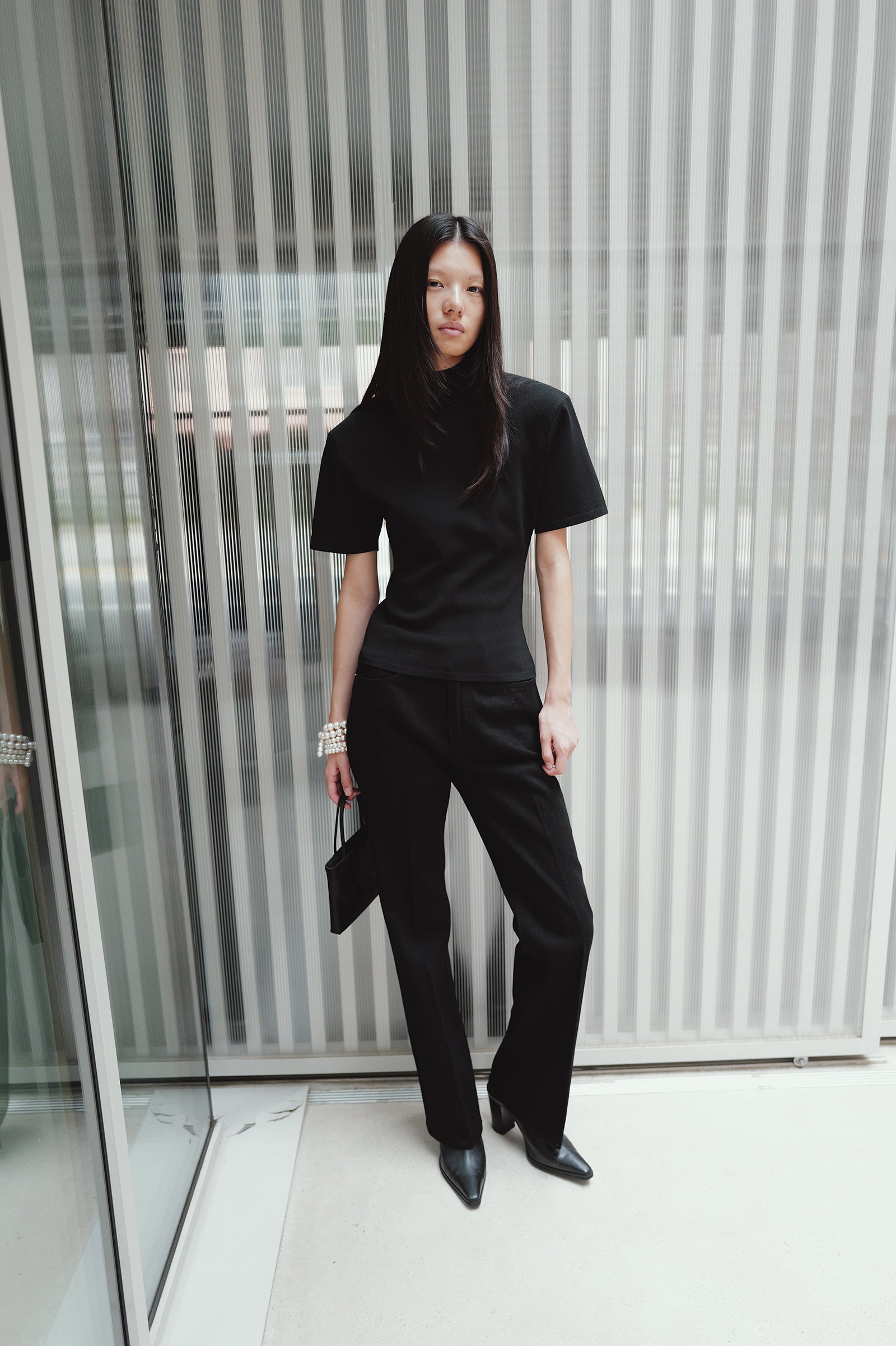 High-density short-sleeve knit