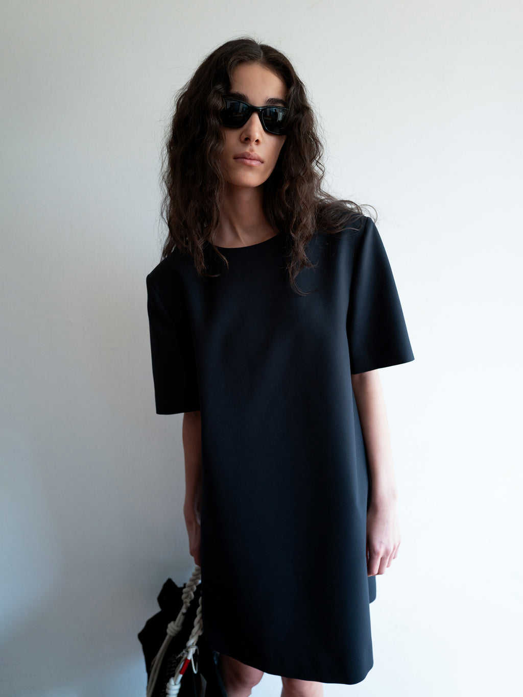 Clear Wool Mini Dress