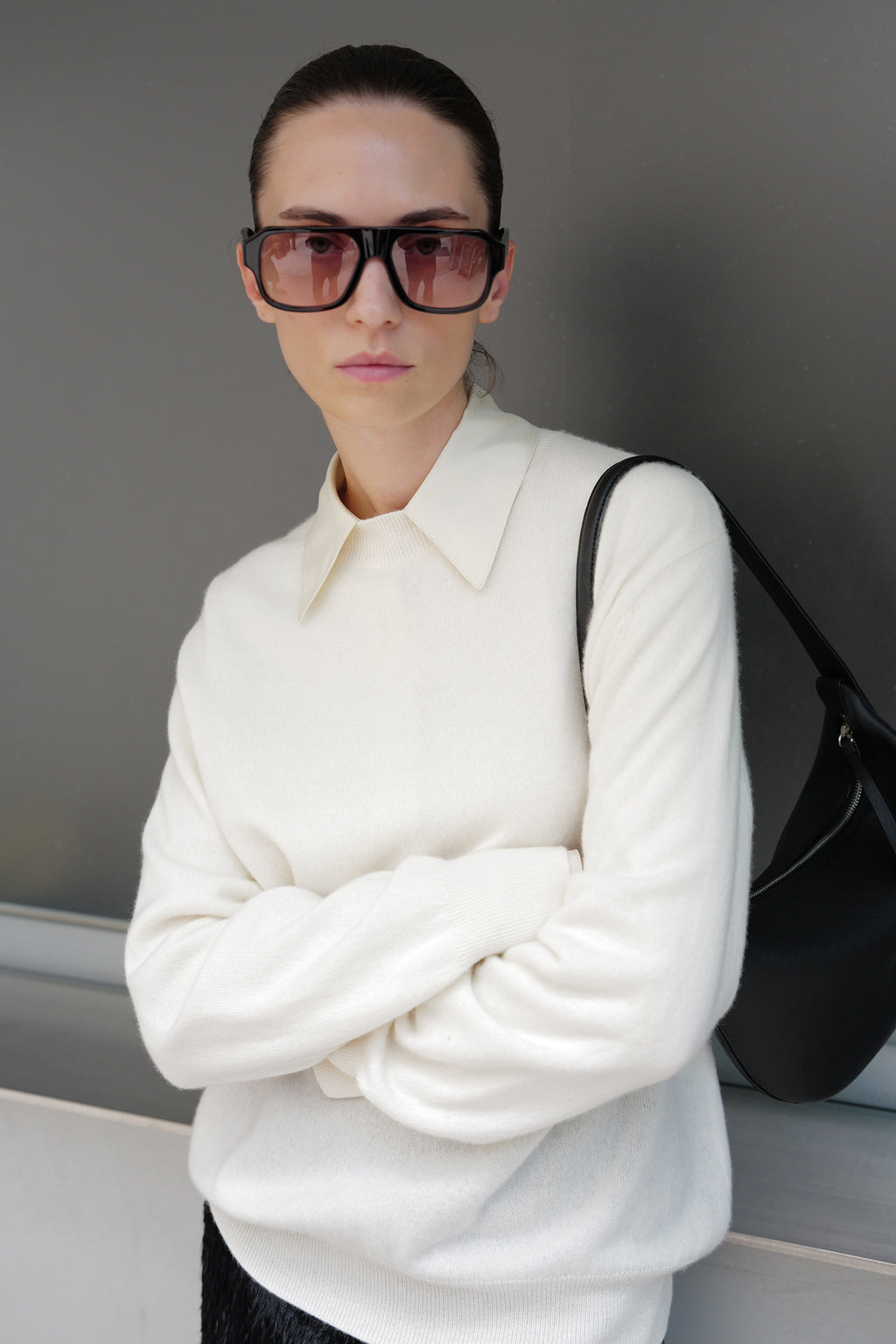 Cashmere 100% Oversized Pullover Ivory