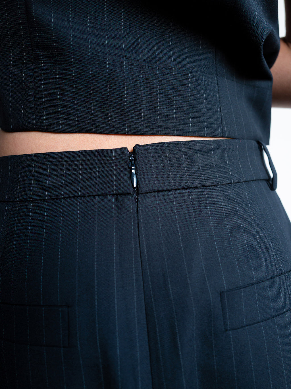 Tilted Pencil Skirt Navy
