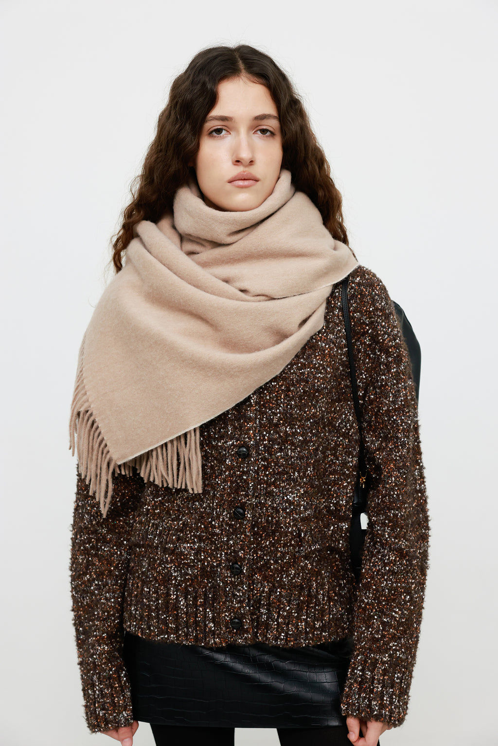 Combi Lambswool Muffler Beige
