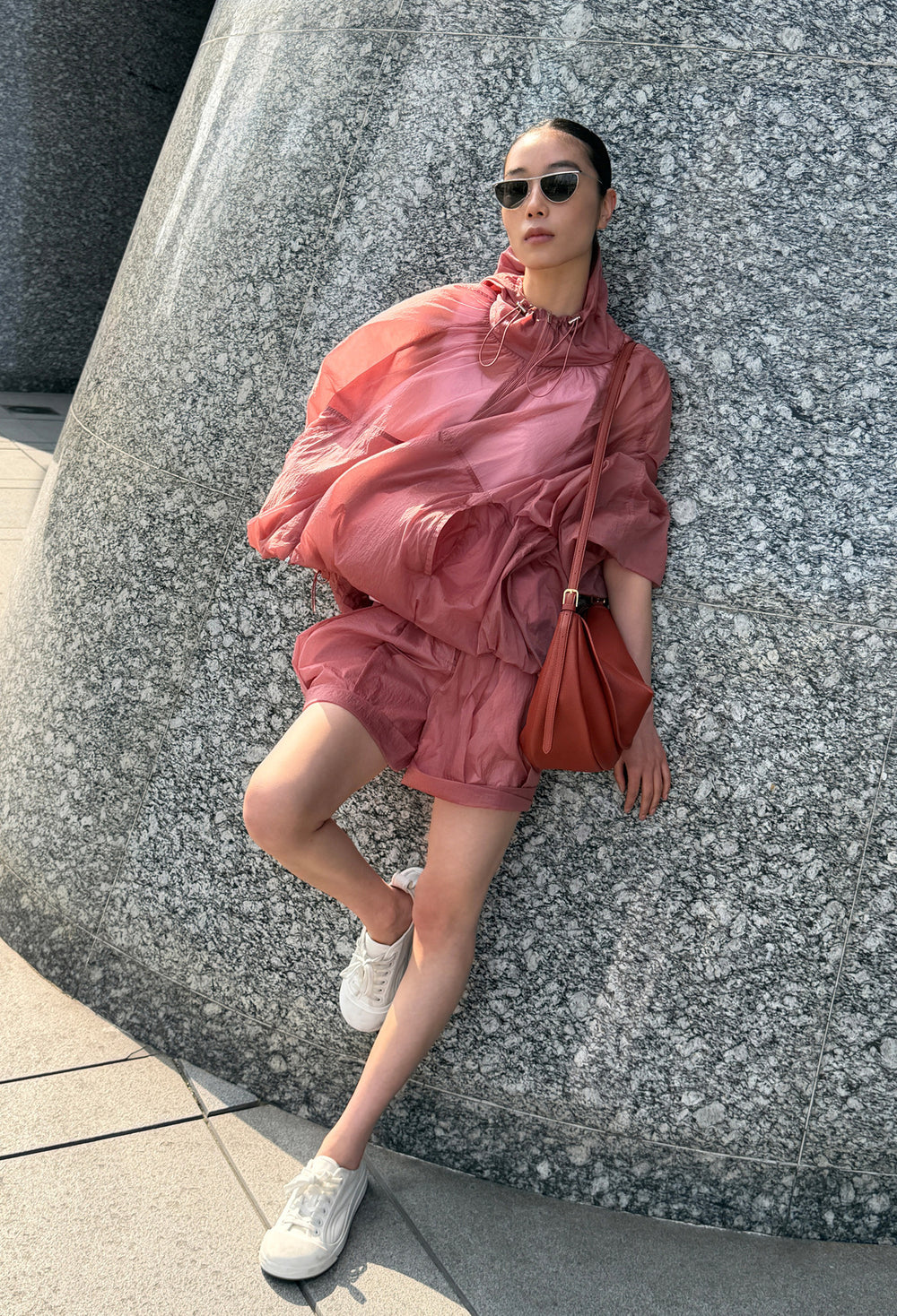 Airy Nylon Jumper Pink