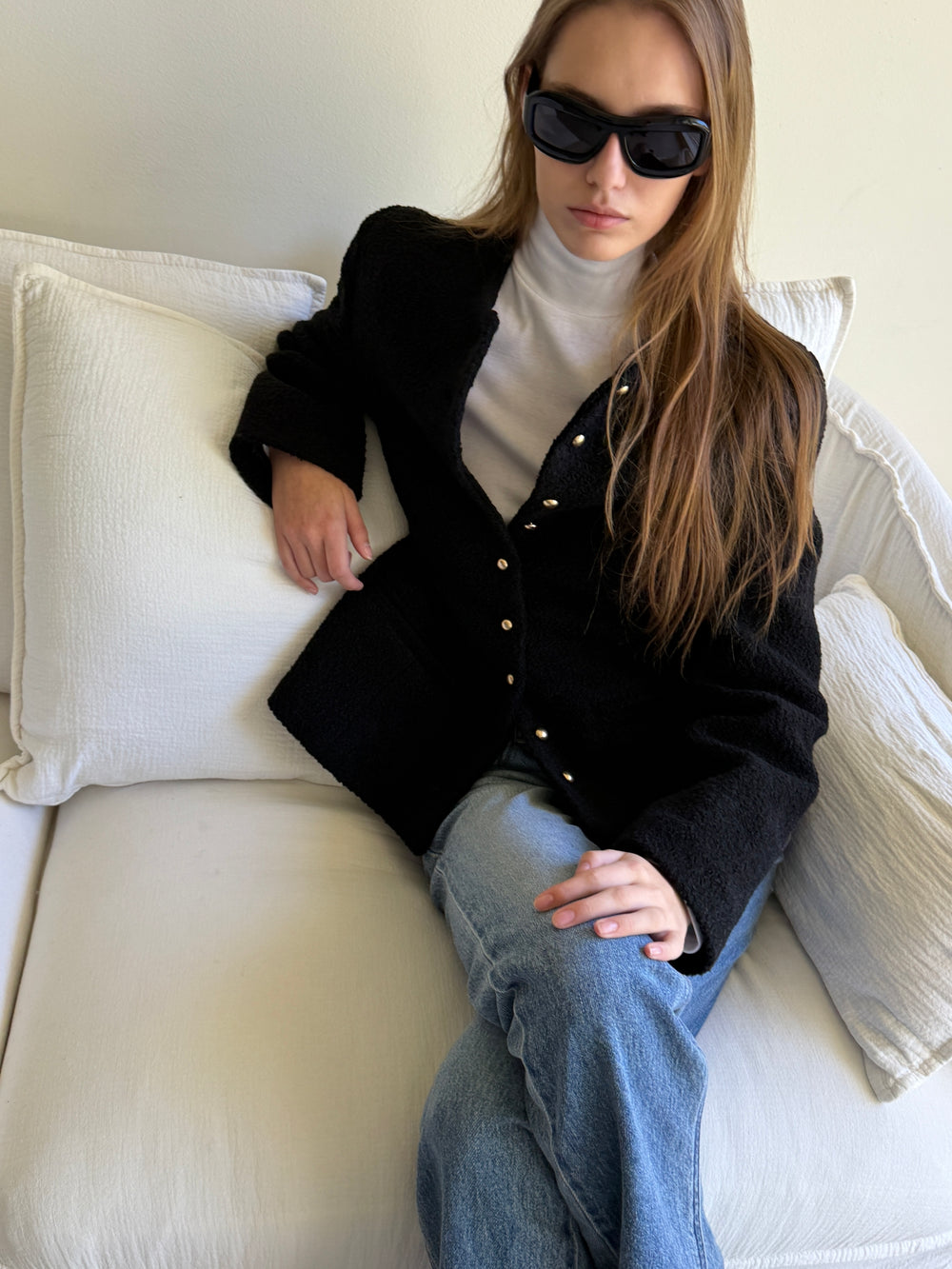 Wool Blended Bouclé Jacket
