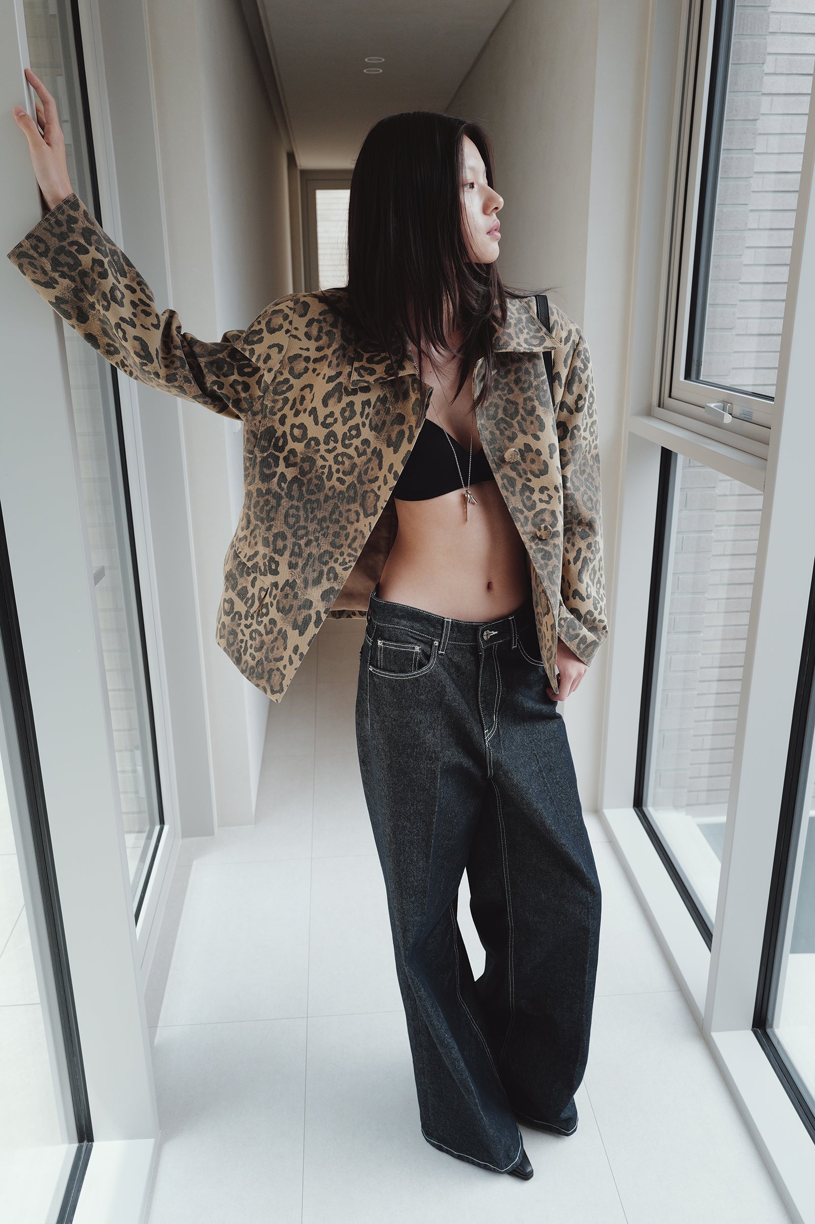 Leopard Mac Jacket Beige