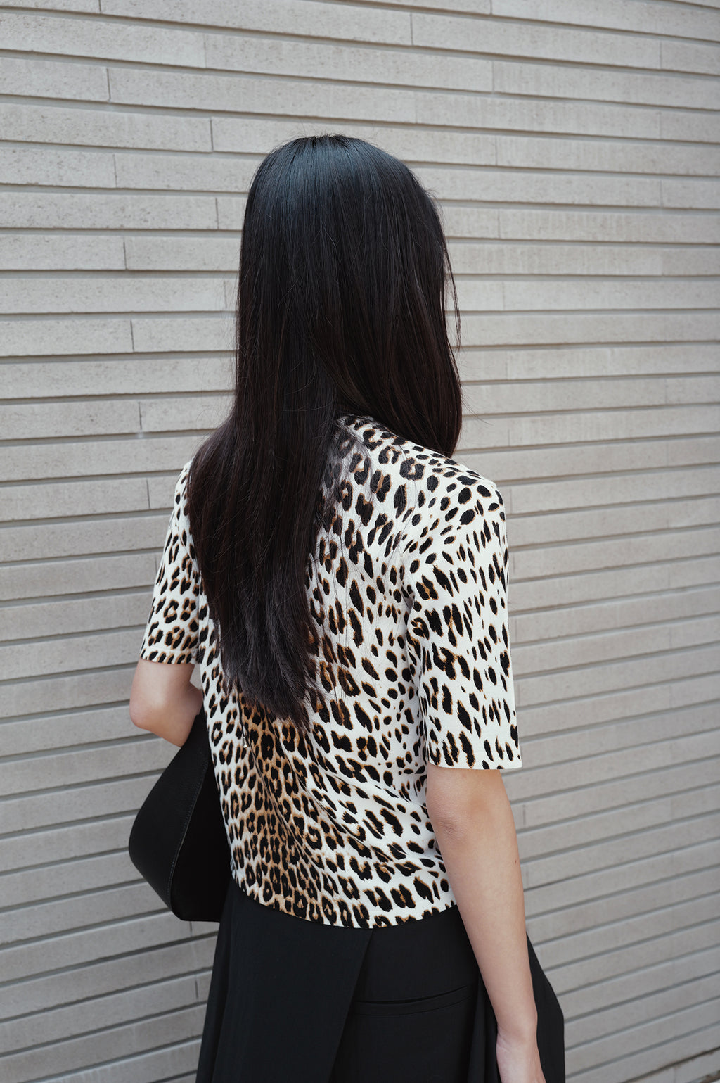Leopard knit pullover