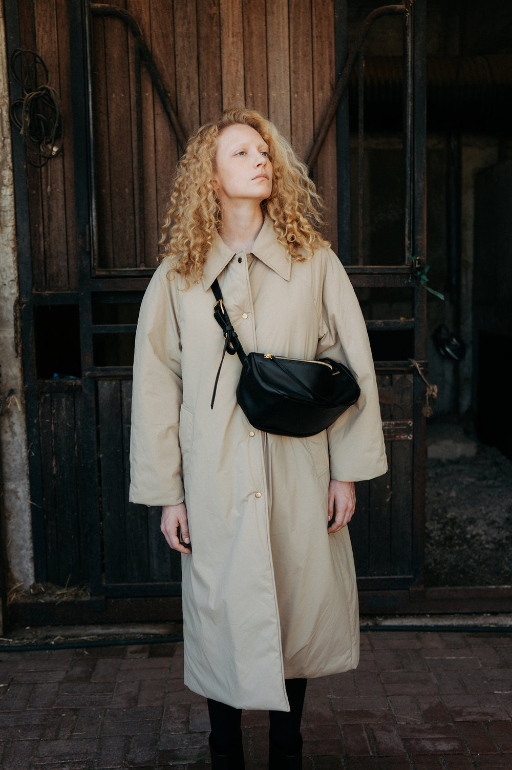 Padded Mac Coat Beige