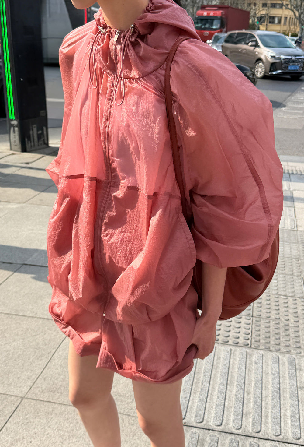 에어리 나일론 쇼츠 핑크