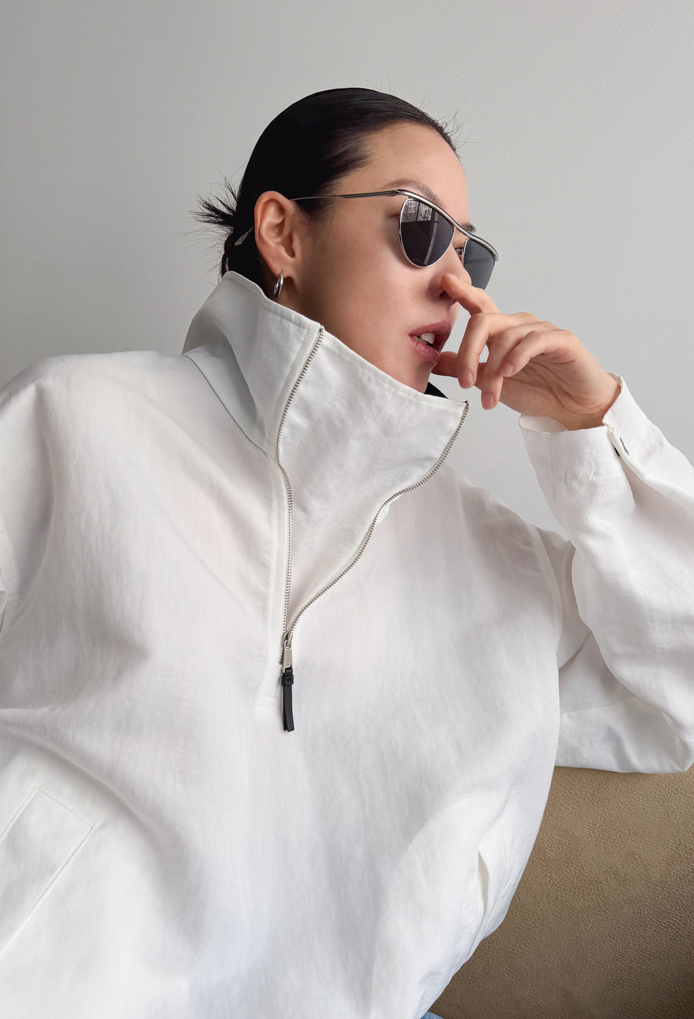 Dual-tone half-zip