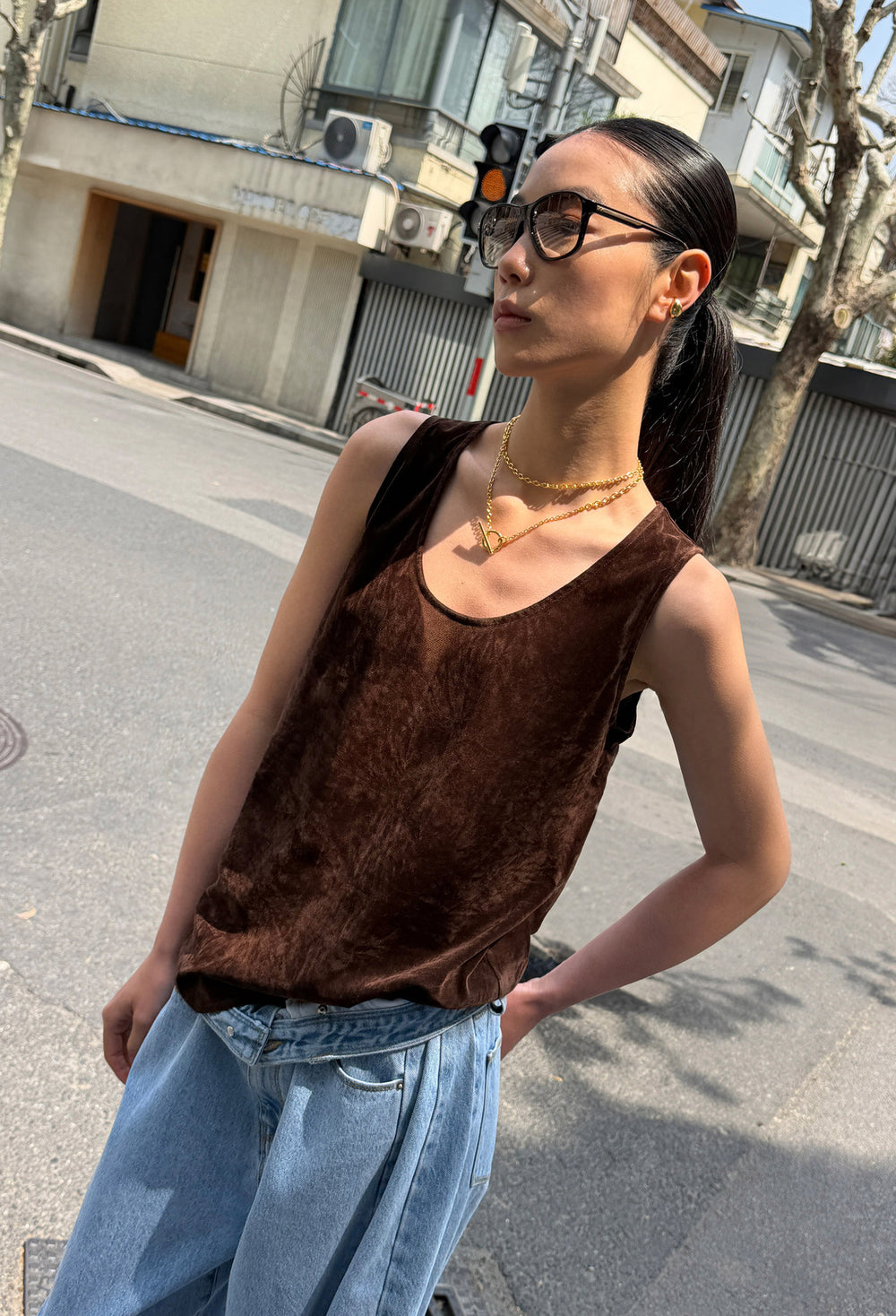 Double Chain Necklace Gold
