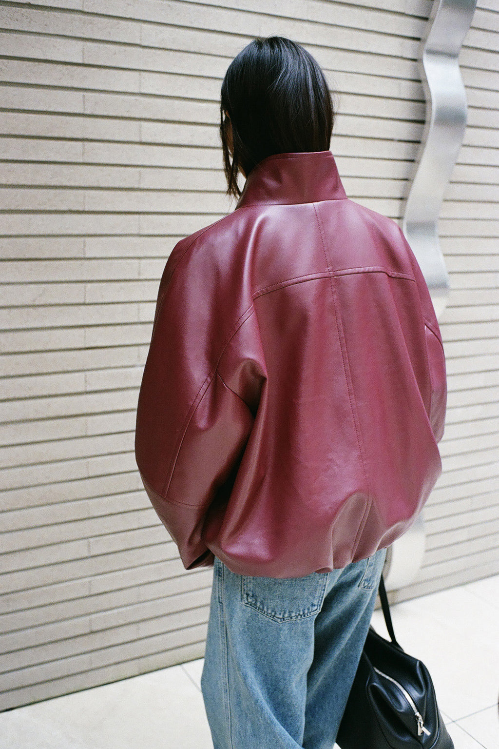 Real Lamb Minimal Jumper Burgundy