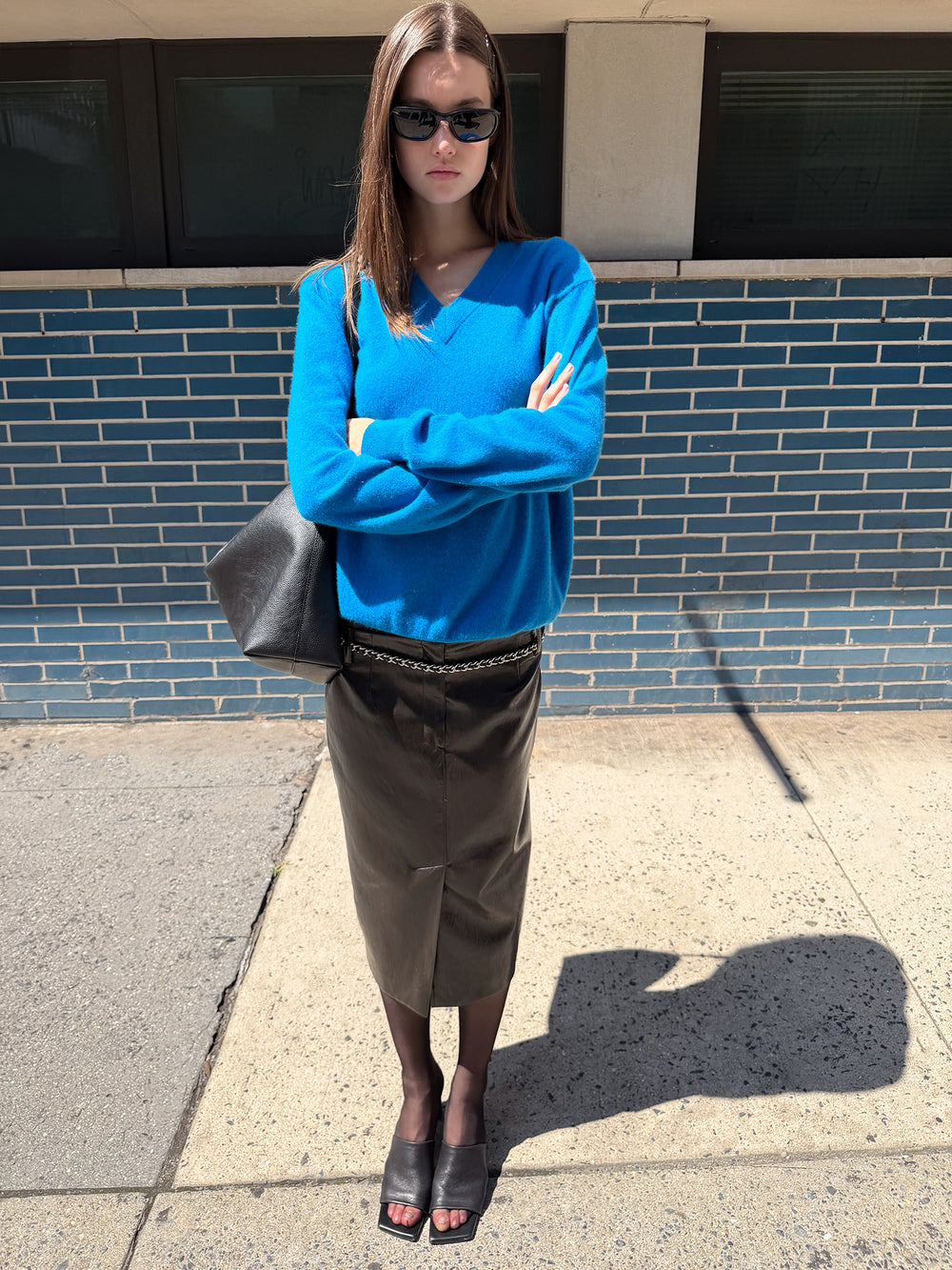Slim Leather Skirt