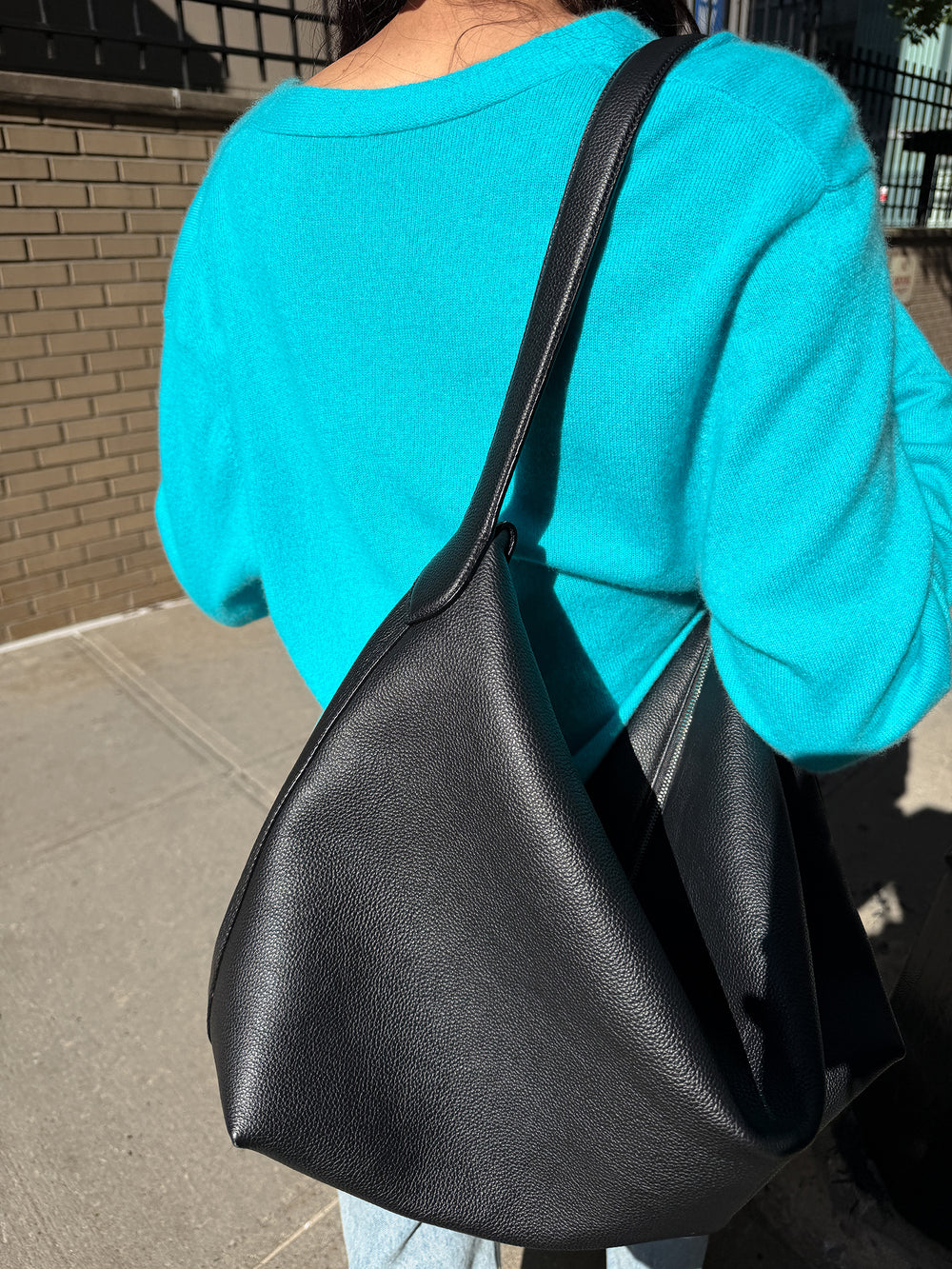 Cashmere 100 Wrap Knit Aqua Blue