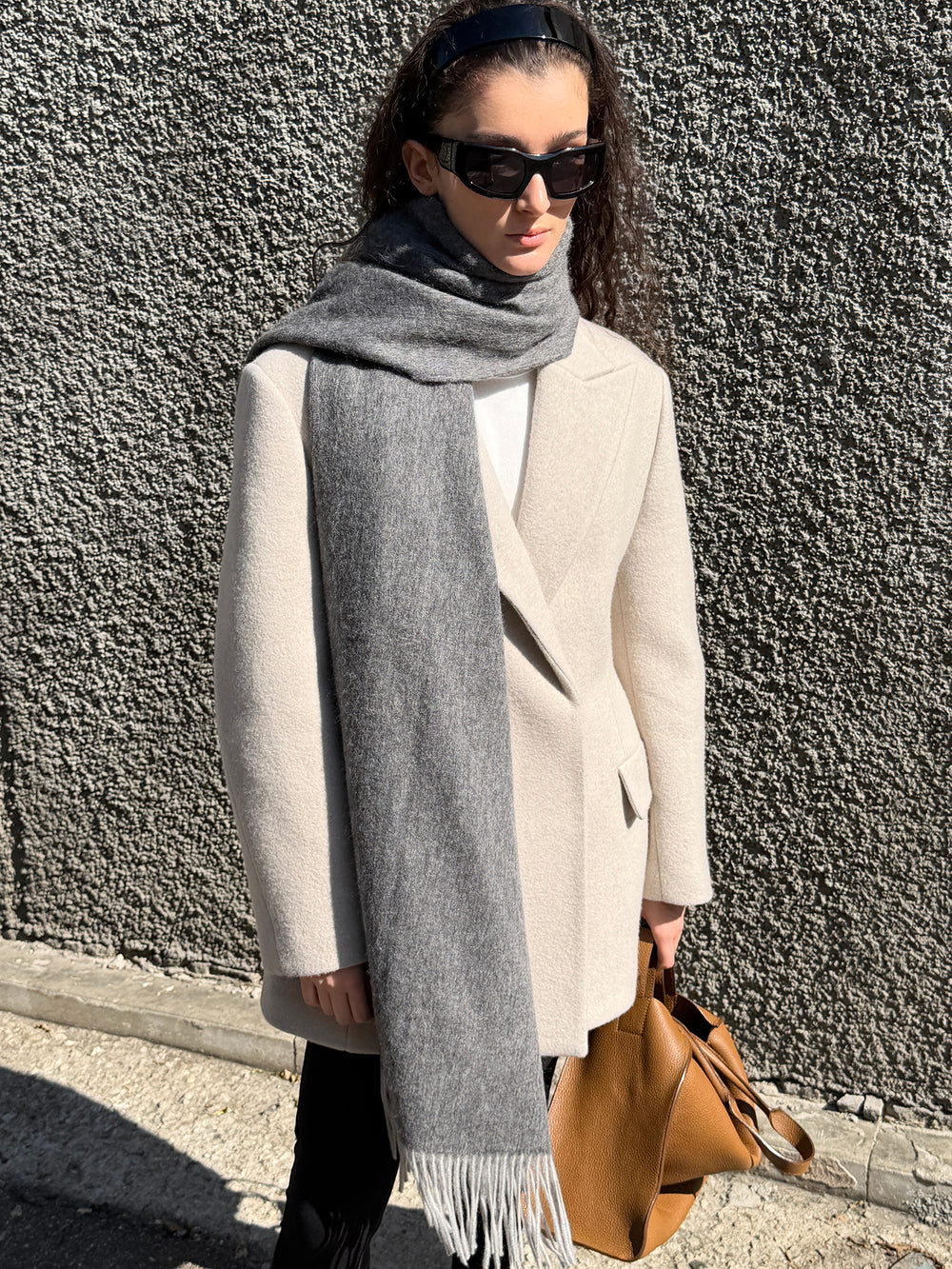 Hourglass Silhouette Coat Ecru