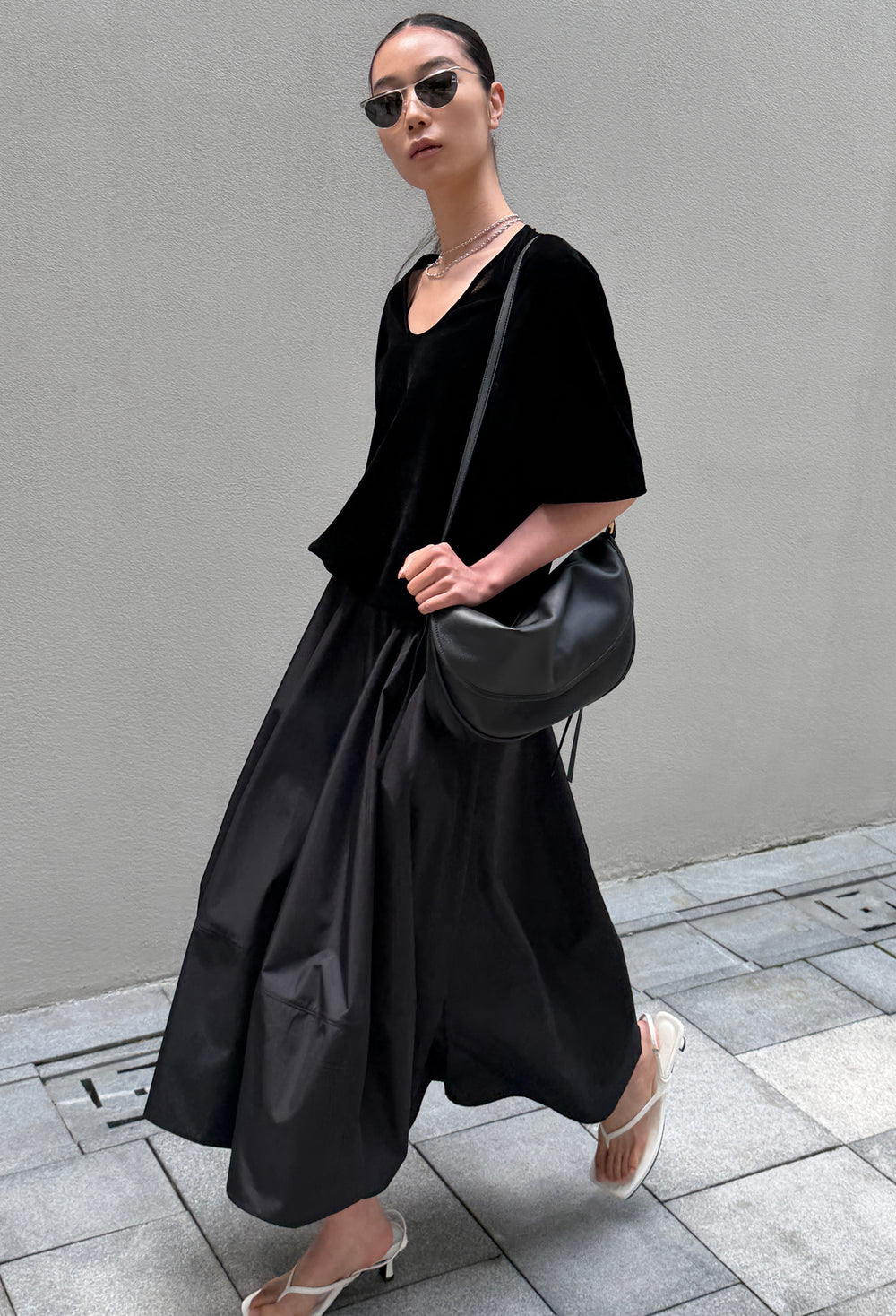 Balloon Full Skirt Black