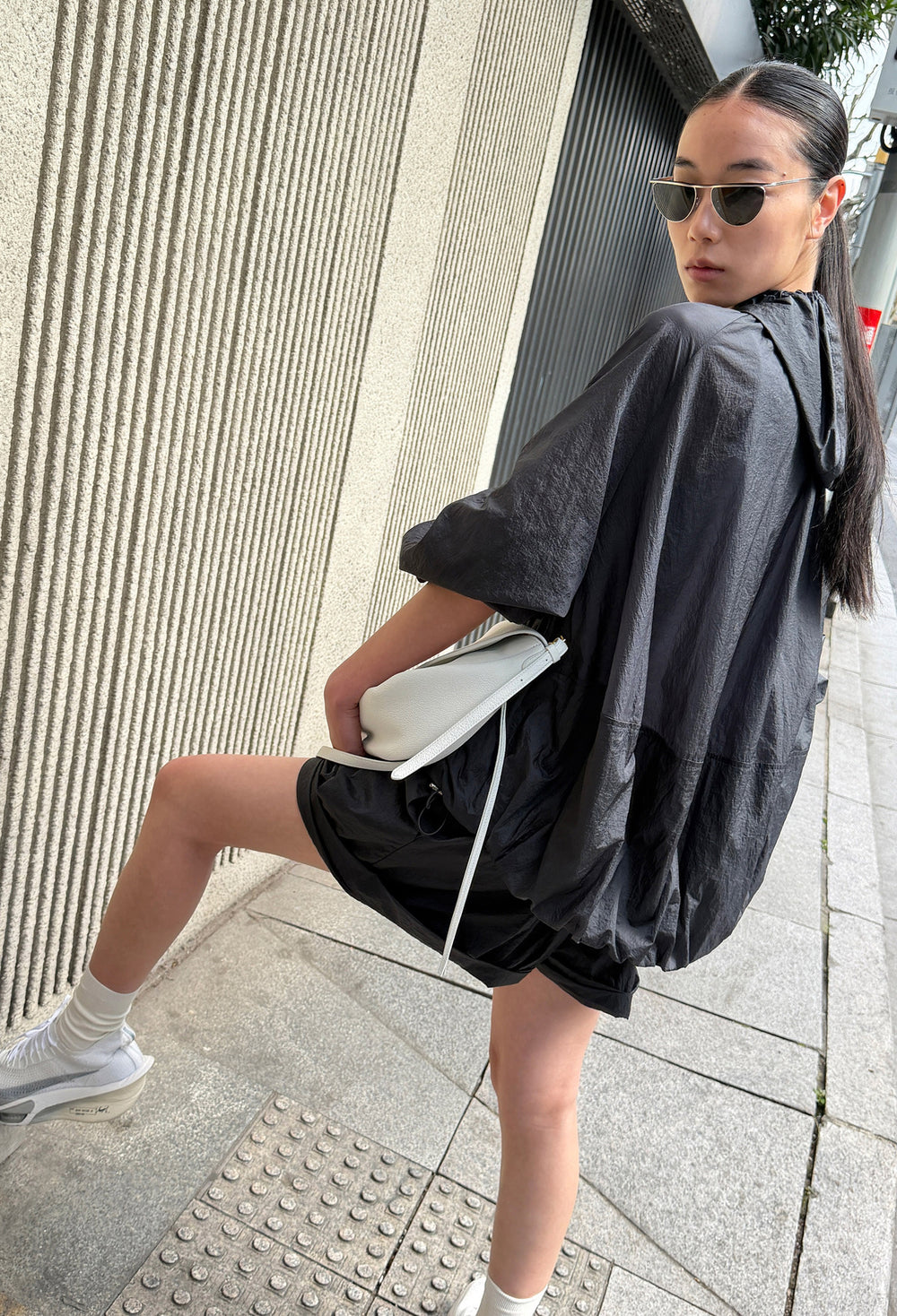 Airy Nylon Jumper Charcoal