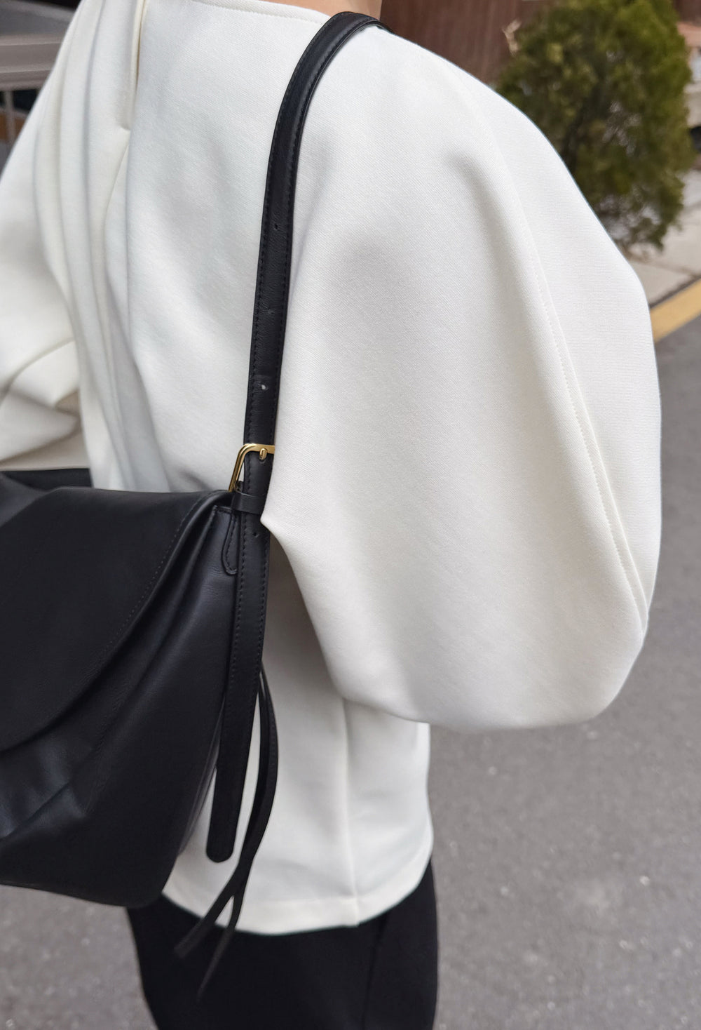 Barrel Jersey Blouse Ivory